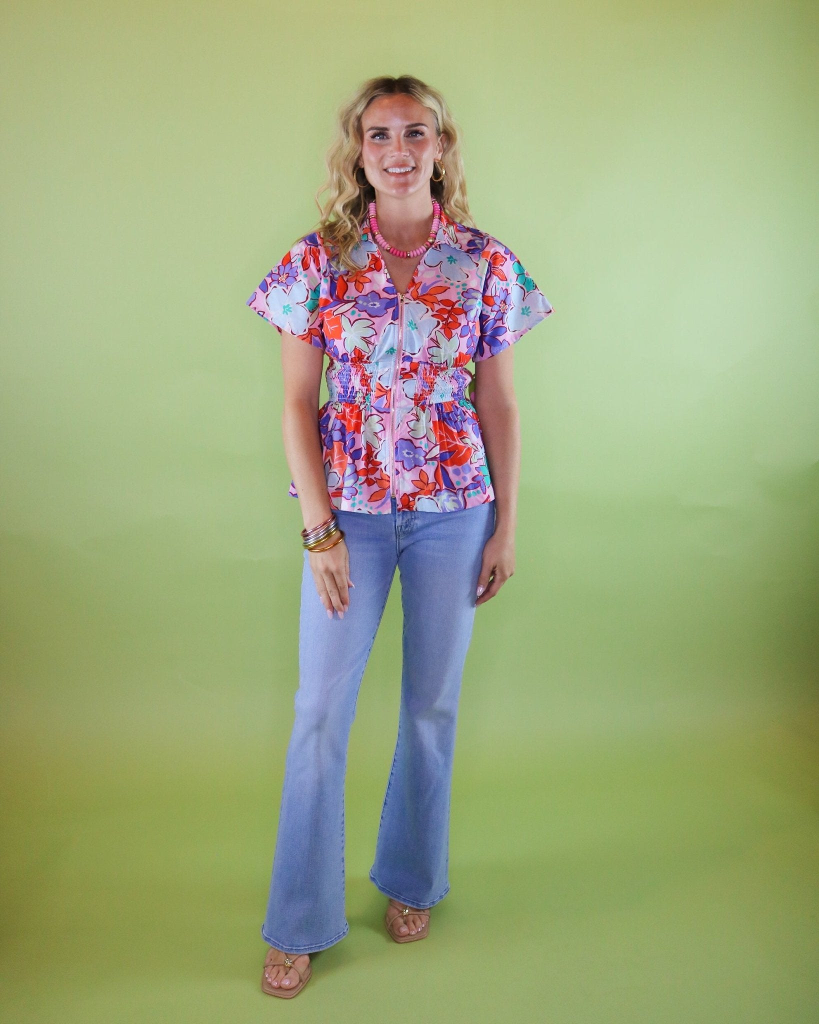 Happy Floral Blouse - Olive You BoutiqueOLIVE YOU232474T31231