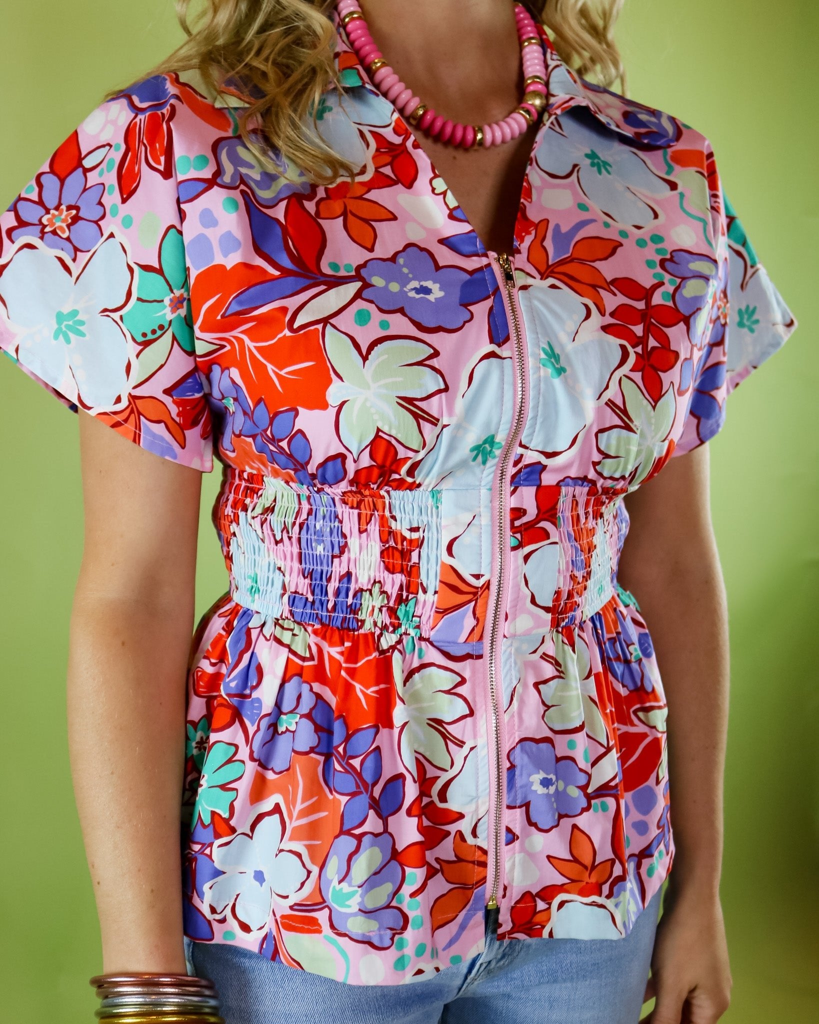 Happy Floral Blouse - Olive You BoutiqueOLIVE YOU232474T31231