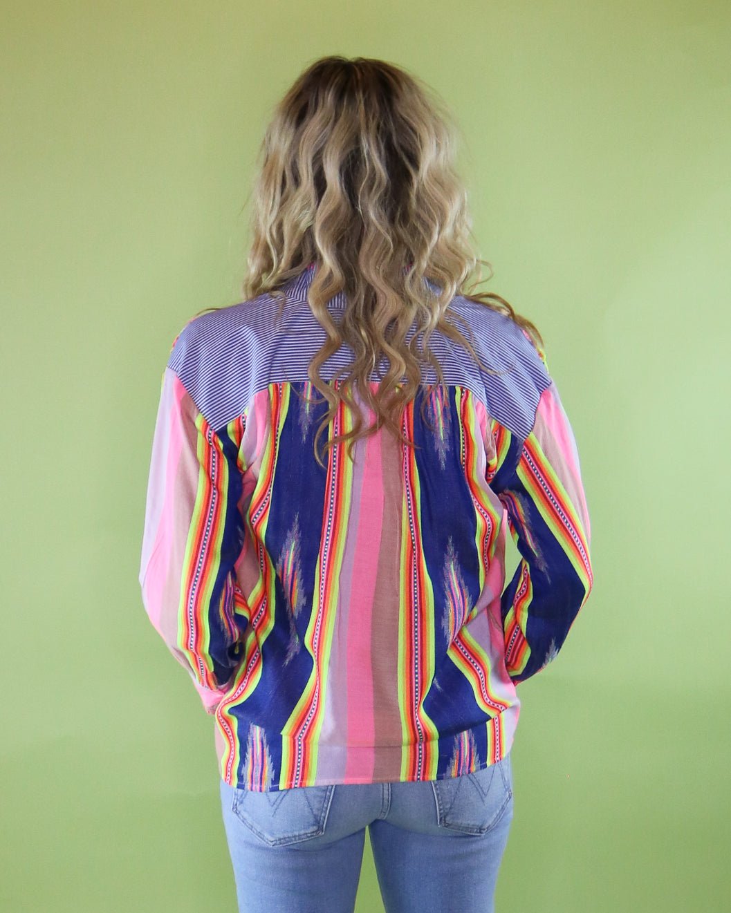 Ikat Stripe Popover Top - Olive You BoutiqueIVY JANE230637650454