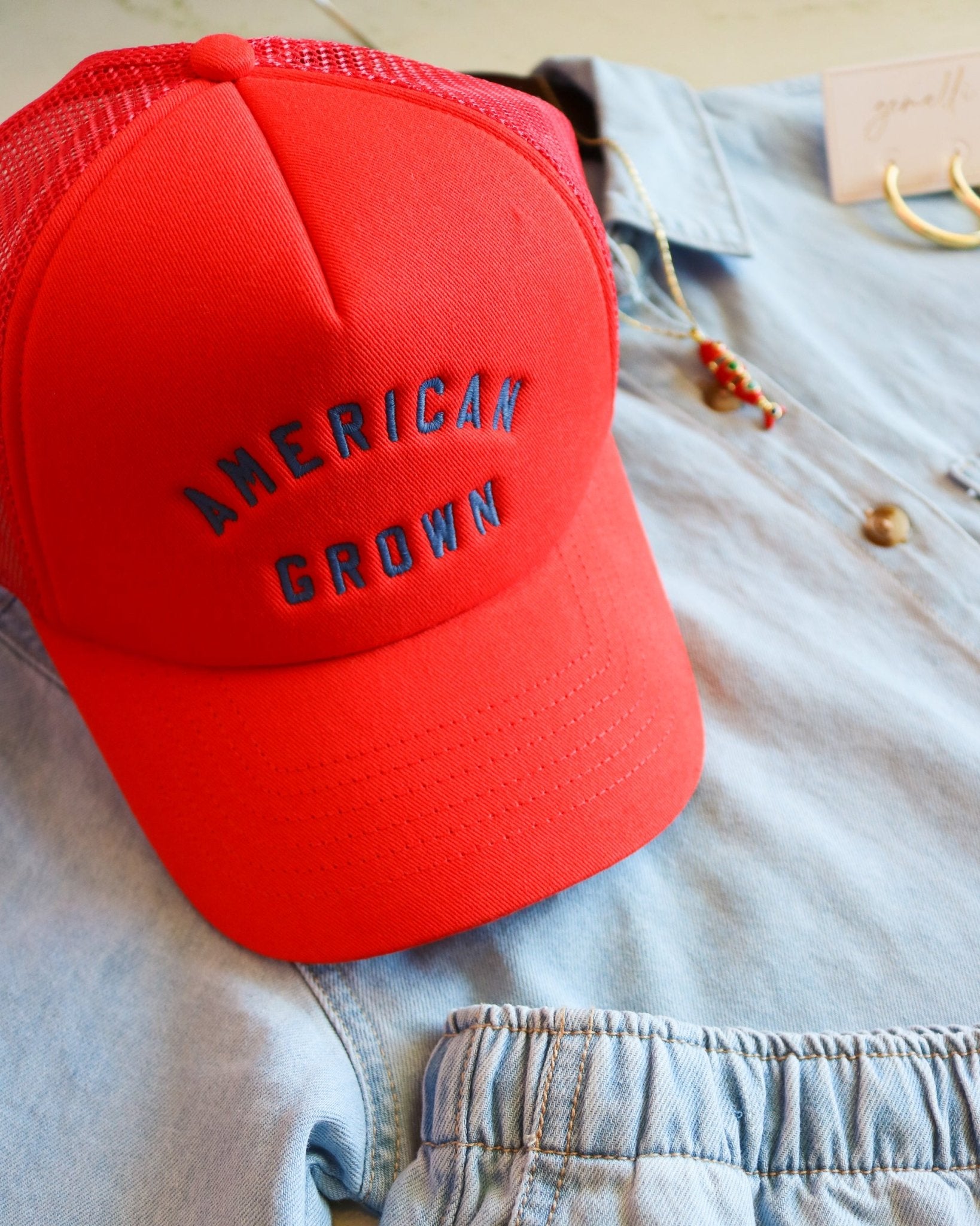 American Grown Trucker Hat - Olive You BoutiqueZ SUPPLY233201ZA262106-2-