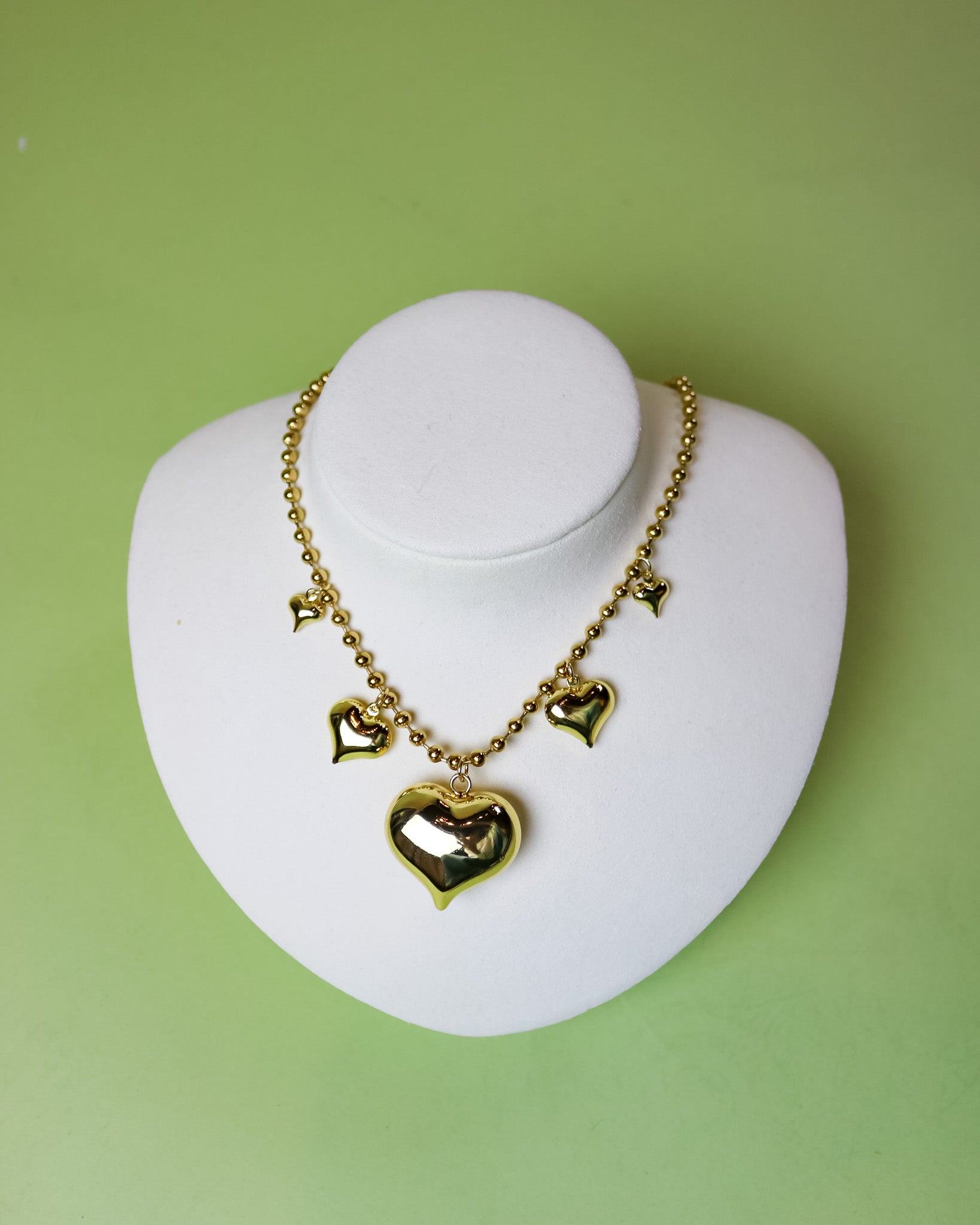 Multi Puffy Heart Necklace - Olive You BoutiqueGemelli233090Multi Puffy Necklace
