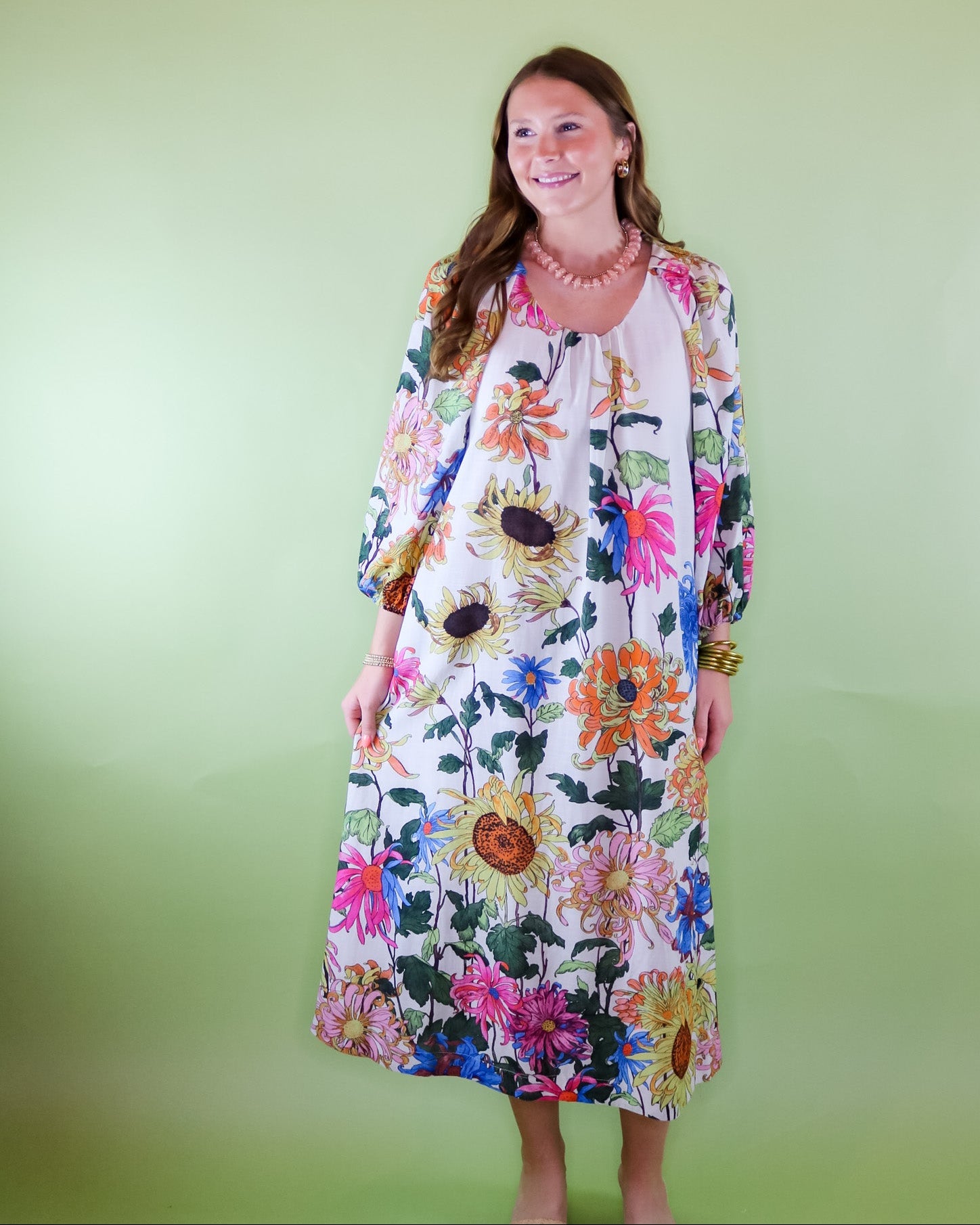 Midnight Garden Party Midi Dress - Olive You BoutiqueUNCLE FRANK23055275764