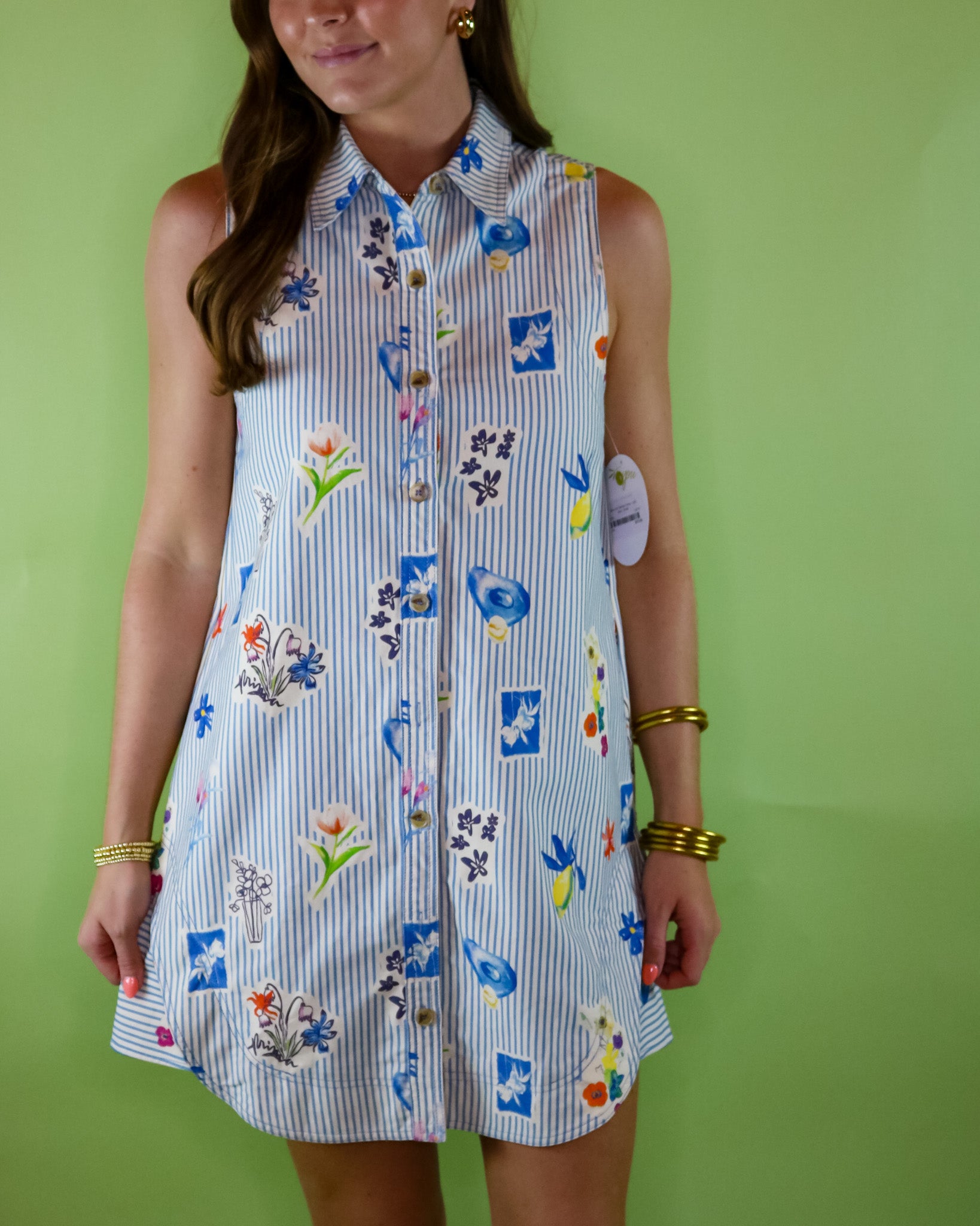 Stripes and Stamps Dress - Olive You BoutiqueOLIVE YOU232918d30645