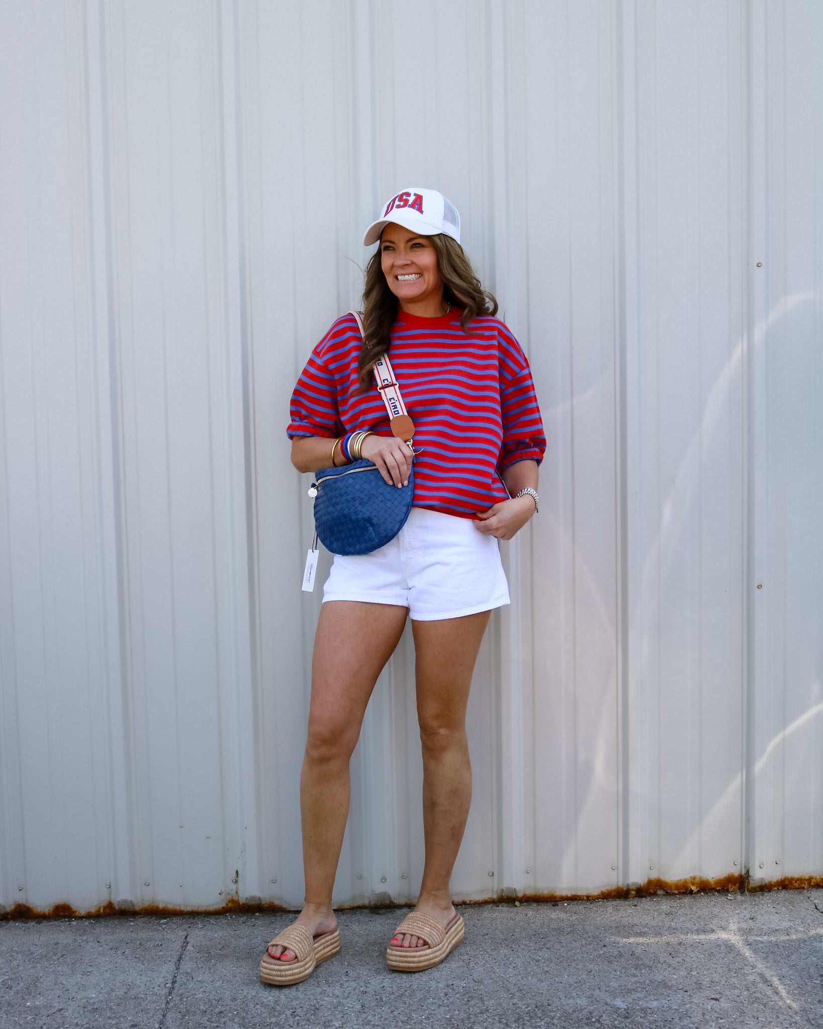 Oversized Stripe Sweatshirt - Olive You BoutiqueClare V.227221CVA1000442