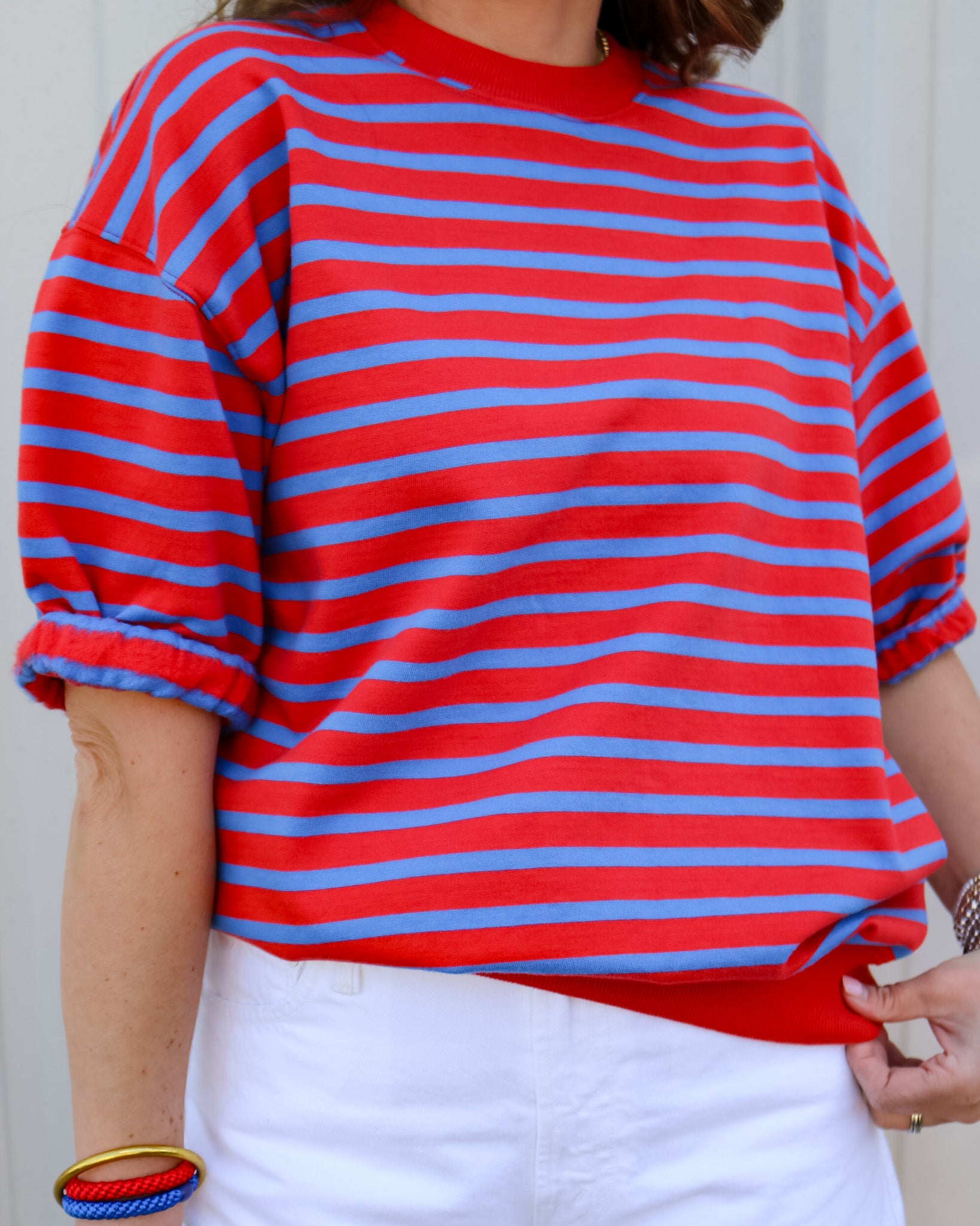 Oversized Stripe Sweatshirt - Olive You BoutiqueClare V.227221CVA1000442