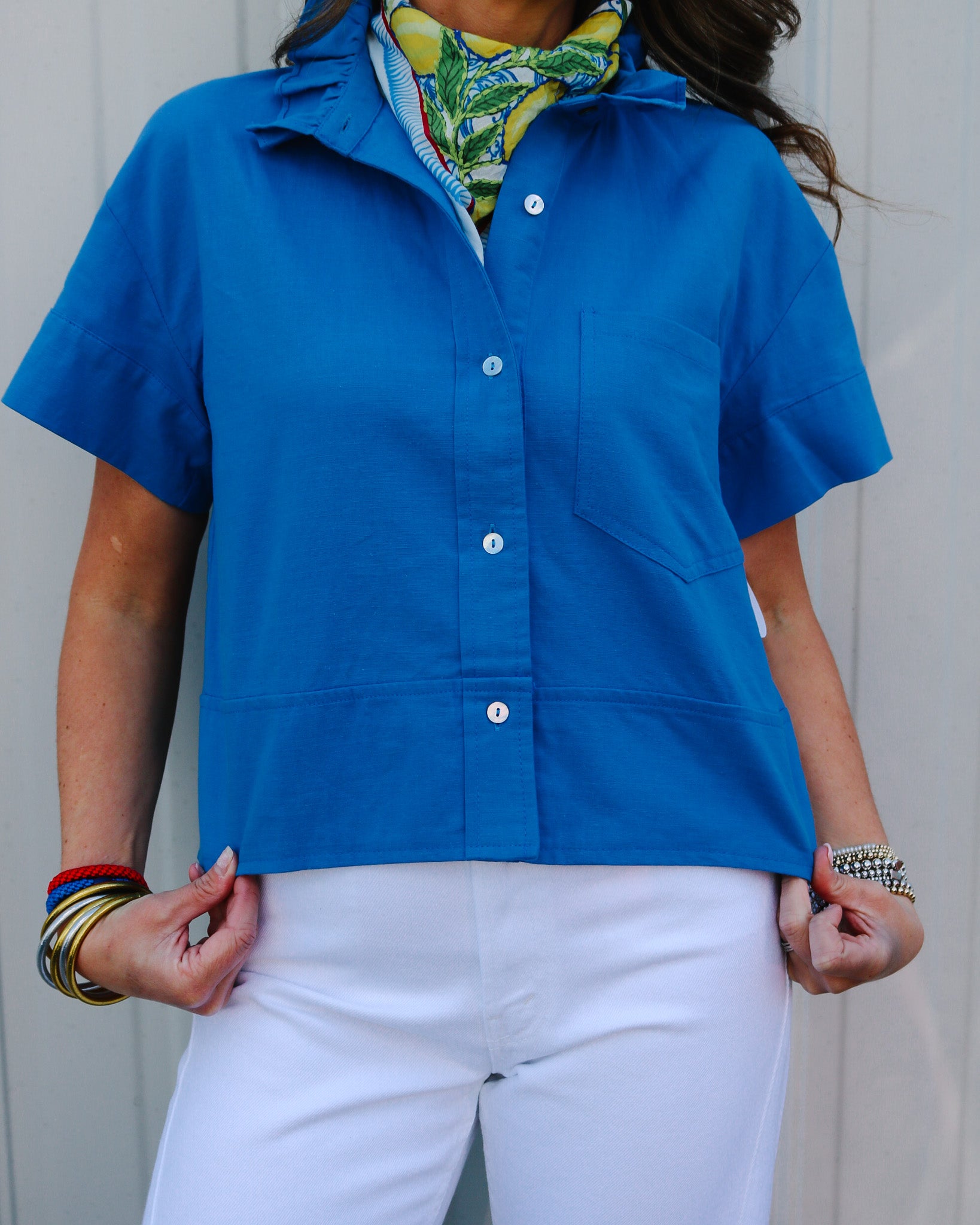 Easy Does It Ruffle Collar Blouse - Olive You BoutiqueOLIVE YOU232098T29380