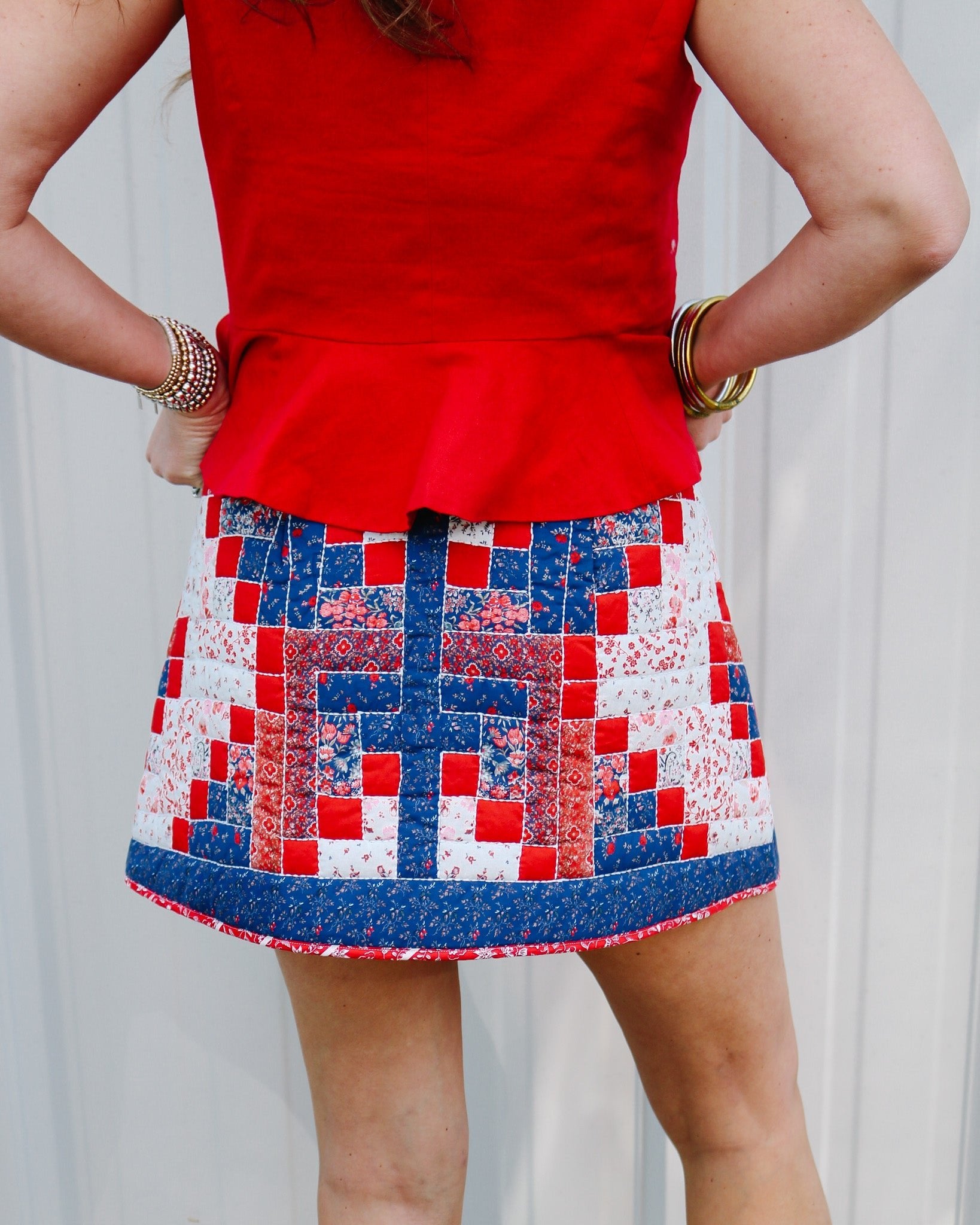 Louise Patchwork Skirt - Olive You BoutiqueLOVE THE LABEL228400L2601-8039
