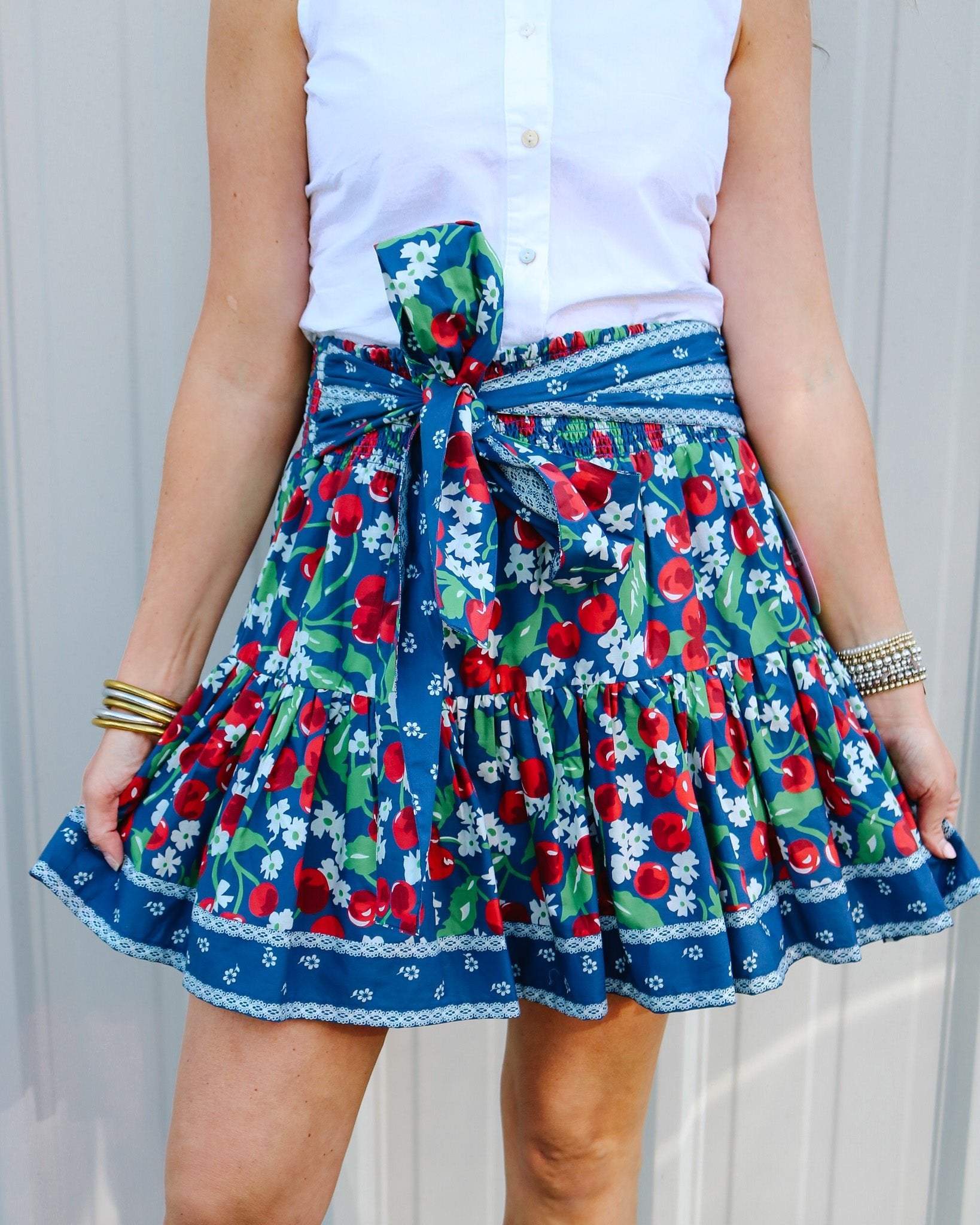 Ruby Cherry Picnic Skirt - Olive You BoutiqueLOVE THE LABEL228401L2601-823