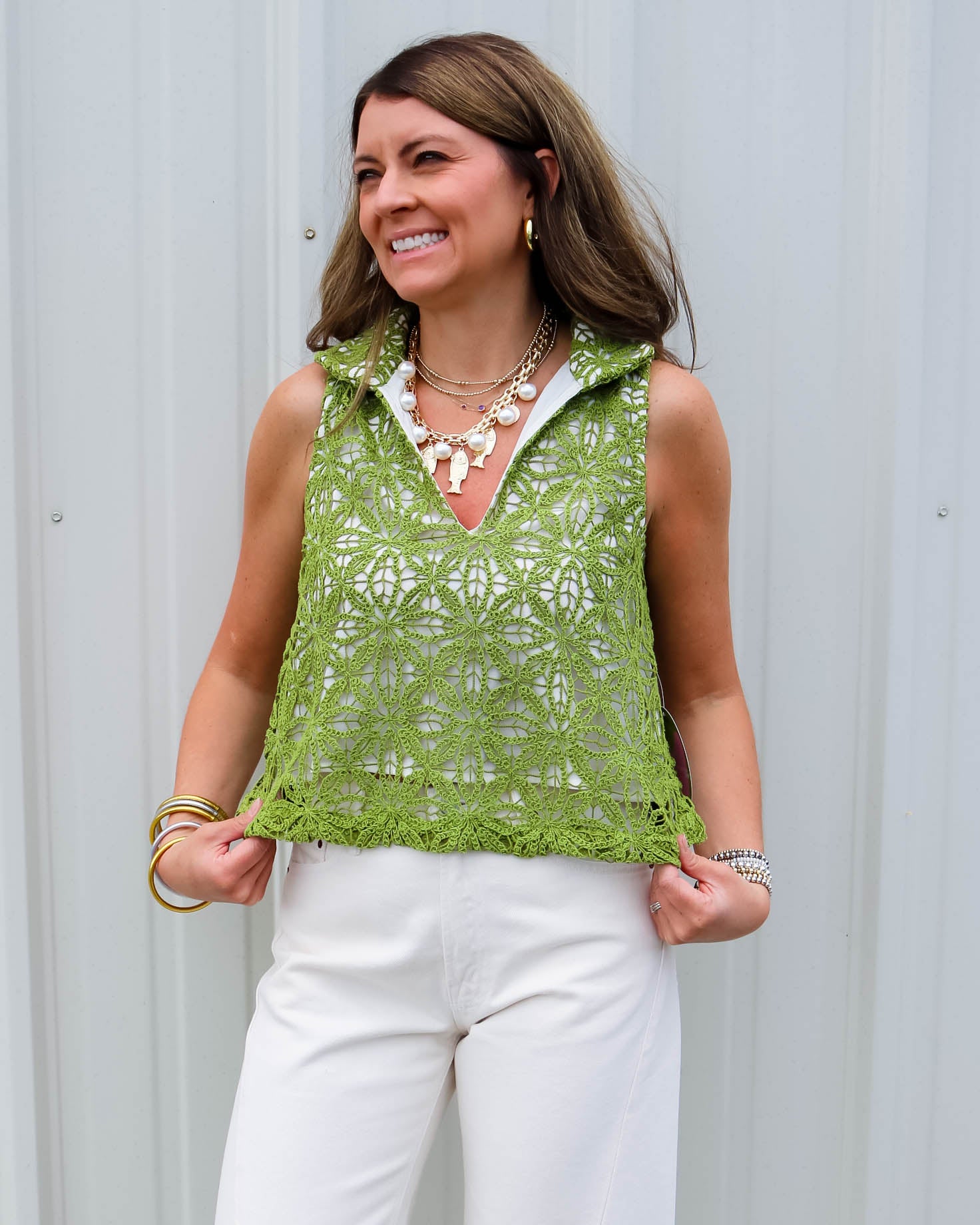 Collared Crochet Tank - Olive You BoutiqueEmily McCarthy229442825