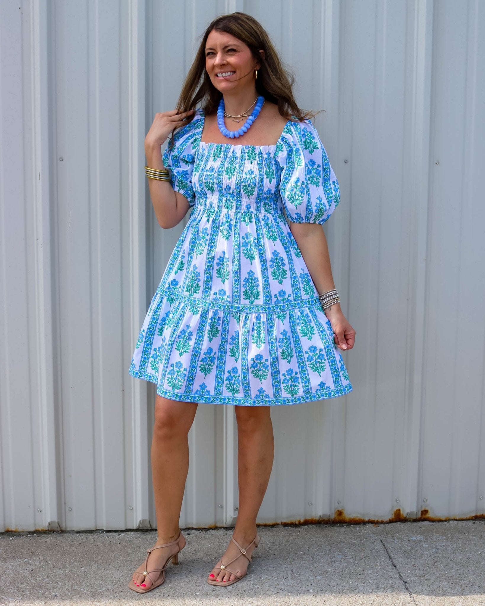 Jodhpur Mini Balloon Sleeve Floral Dress - Olive You BoutiquePink City Prints226943SUM2622