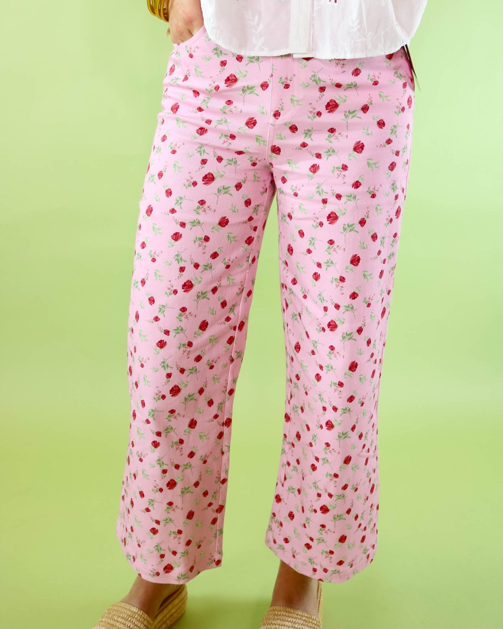 Pretty in Pink Floral Pants - Olive You BoutiqueOLIVE YOU233241p30950