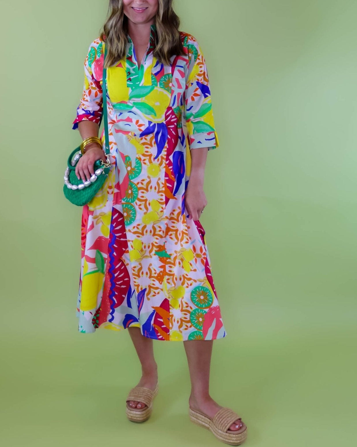 Fruit Salad Citrus Midi Dress - Olive You BoutiqueIVY JANE23070575735