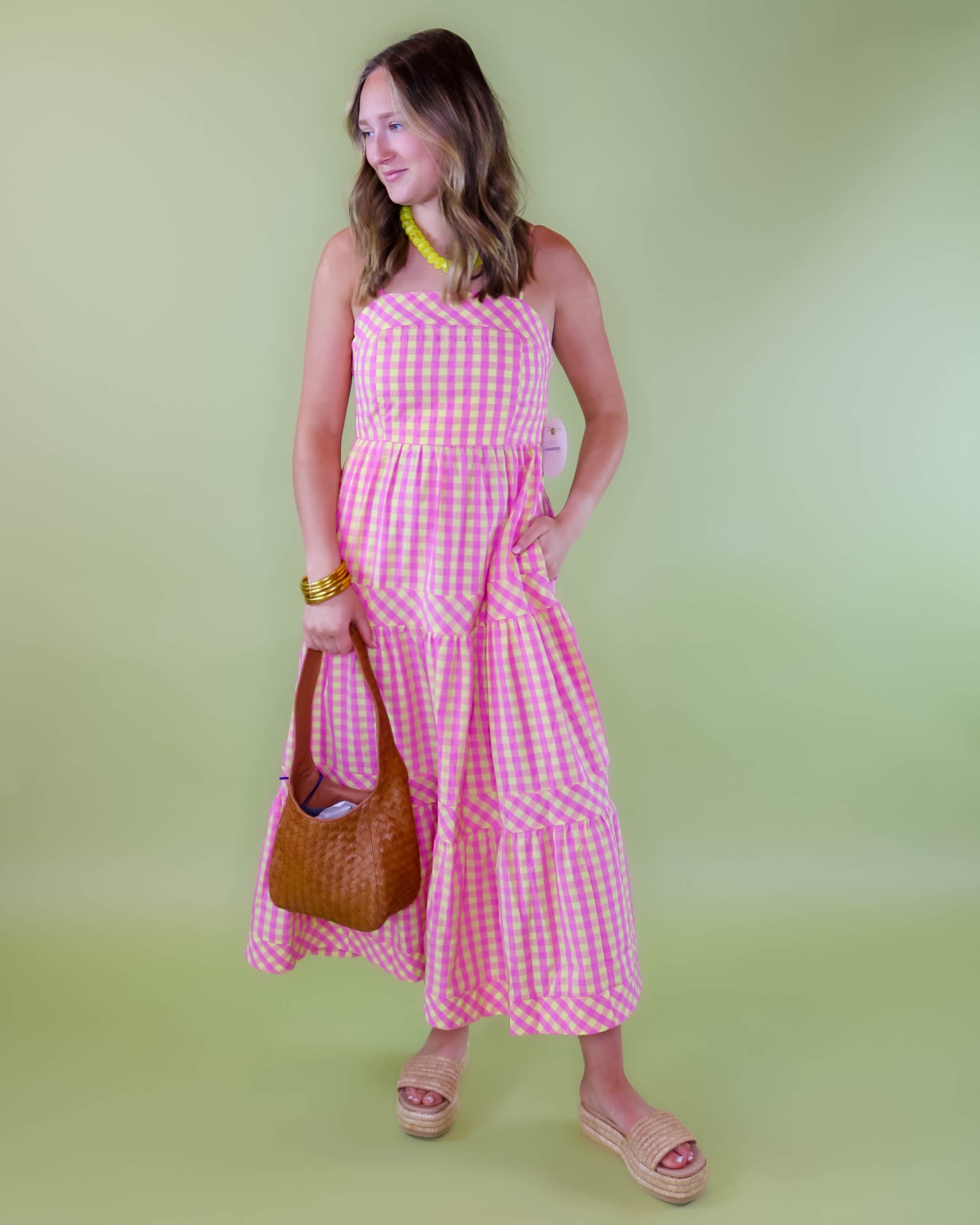 Pink Lemonade Summer Gingham Dress - Olive You BoutiqueOLIVE YOU233238d31873