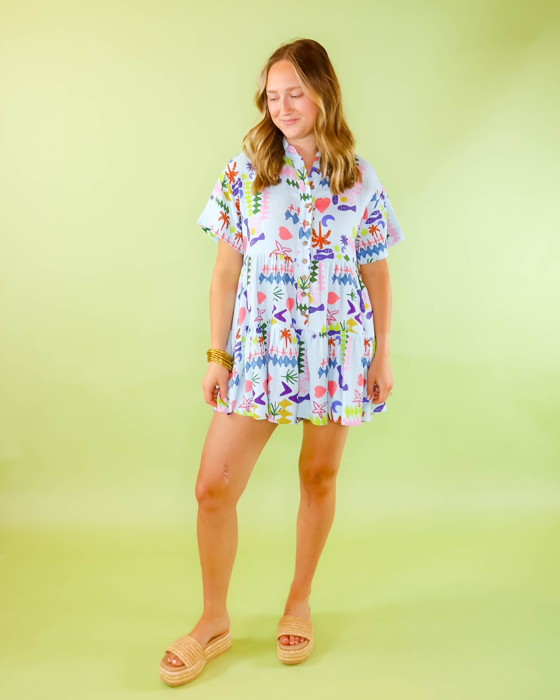 Tropical Button Front Romper - Olive You BoutiqueIVY JANE23069785008
