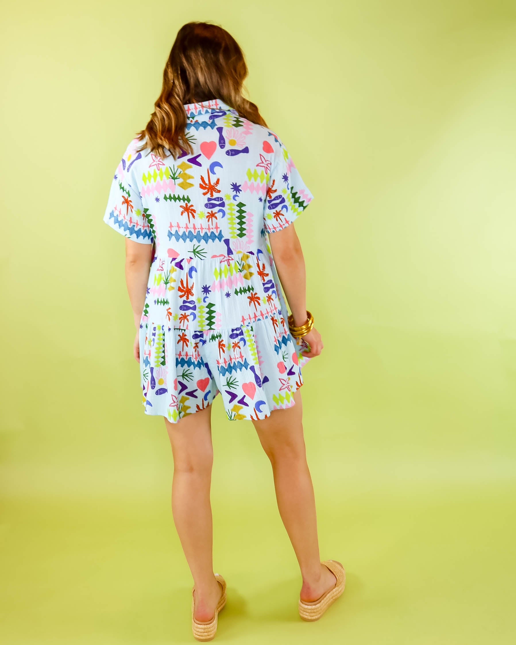 Tropical Button Front Romper - Olive You BoutiqueIVY JANE23069785008