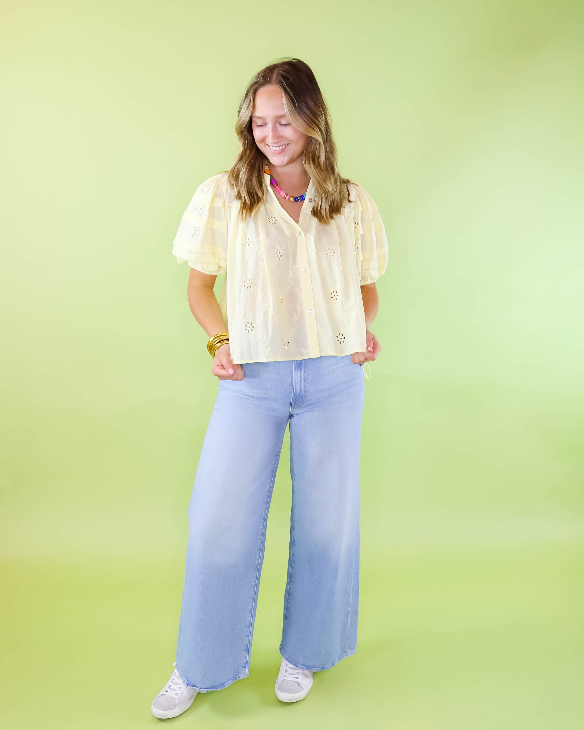 Eyelet Beauty Blouse - Olive You BoutiqueOLIVE YOU2333282504-49LTYY