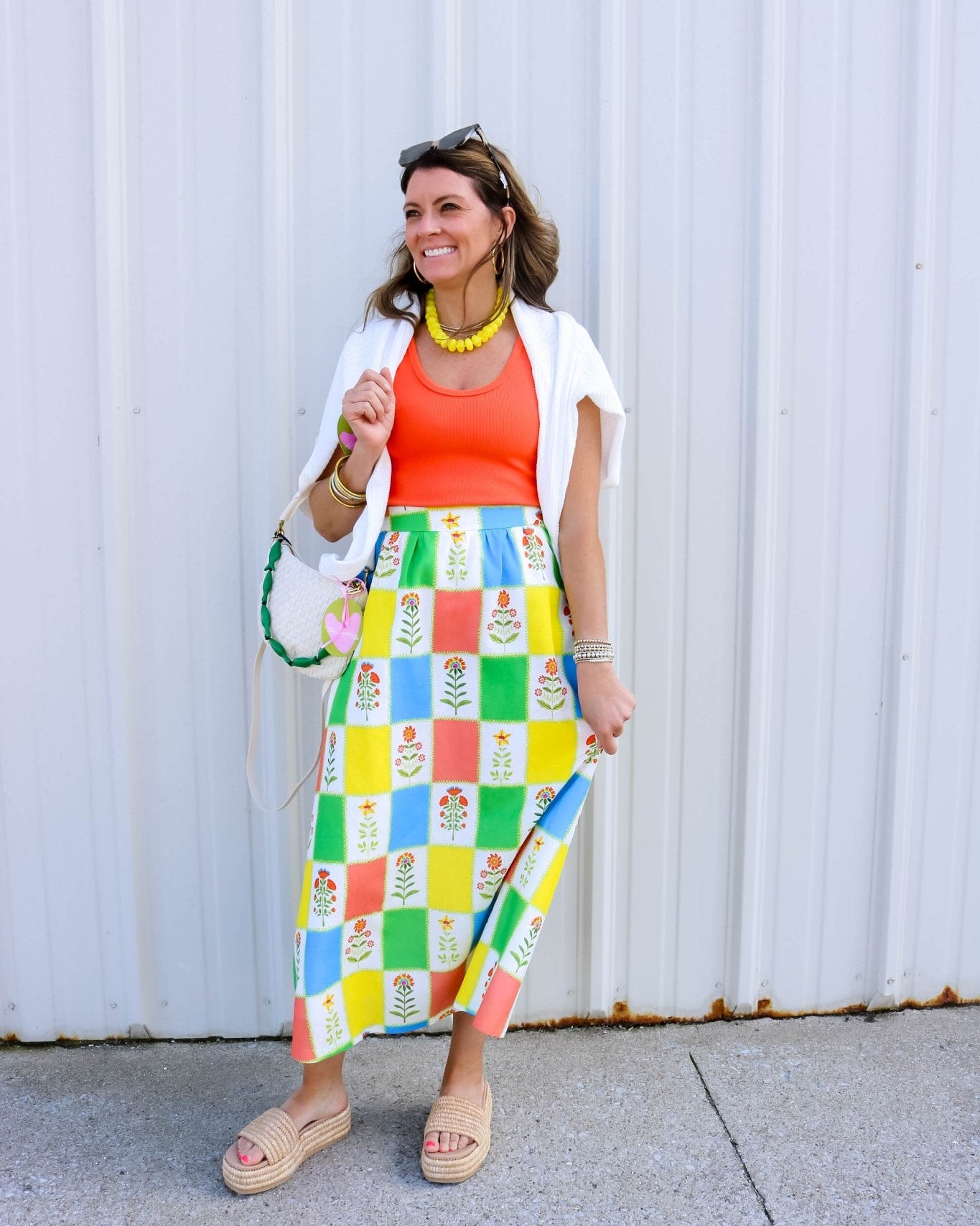 Floral Check Maddie Skirt - Olive You BoutiquePROSPERINA226710PR1263K