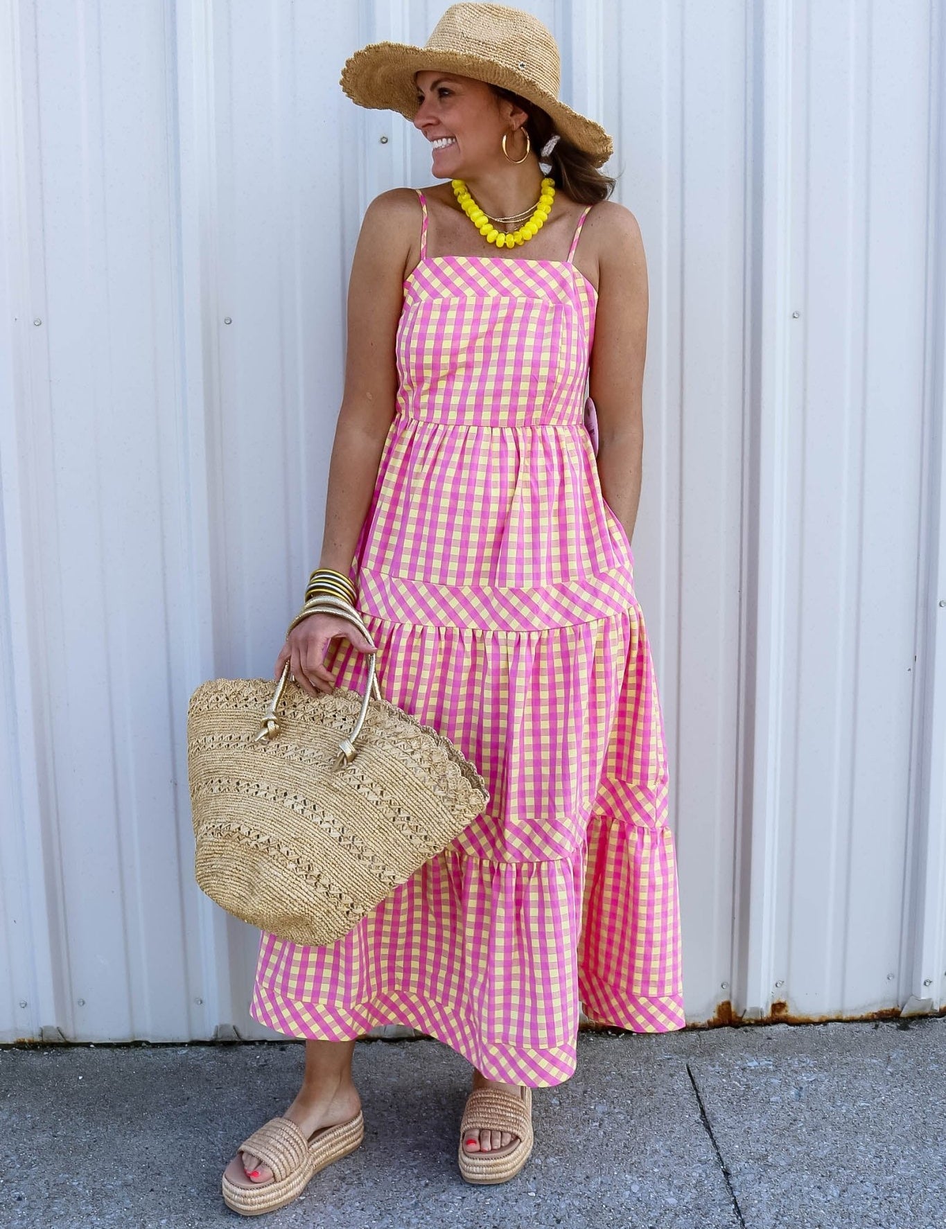 Pink Lemonade Summer Gingham Dress - Olive You BoutiqueOLIVE YOU233238d31873