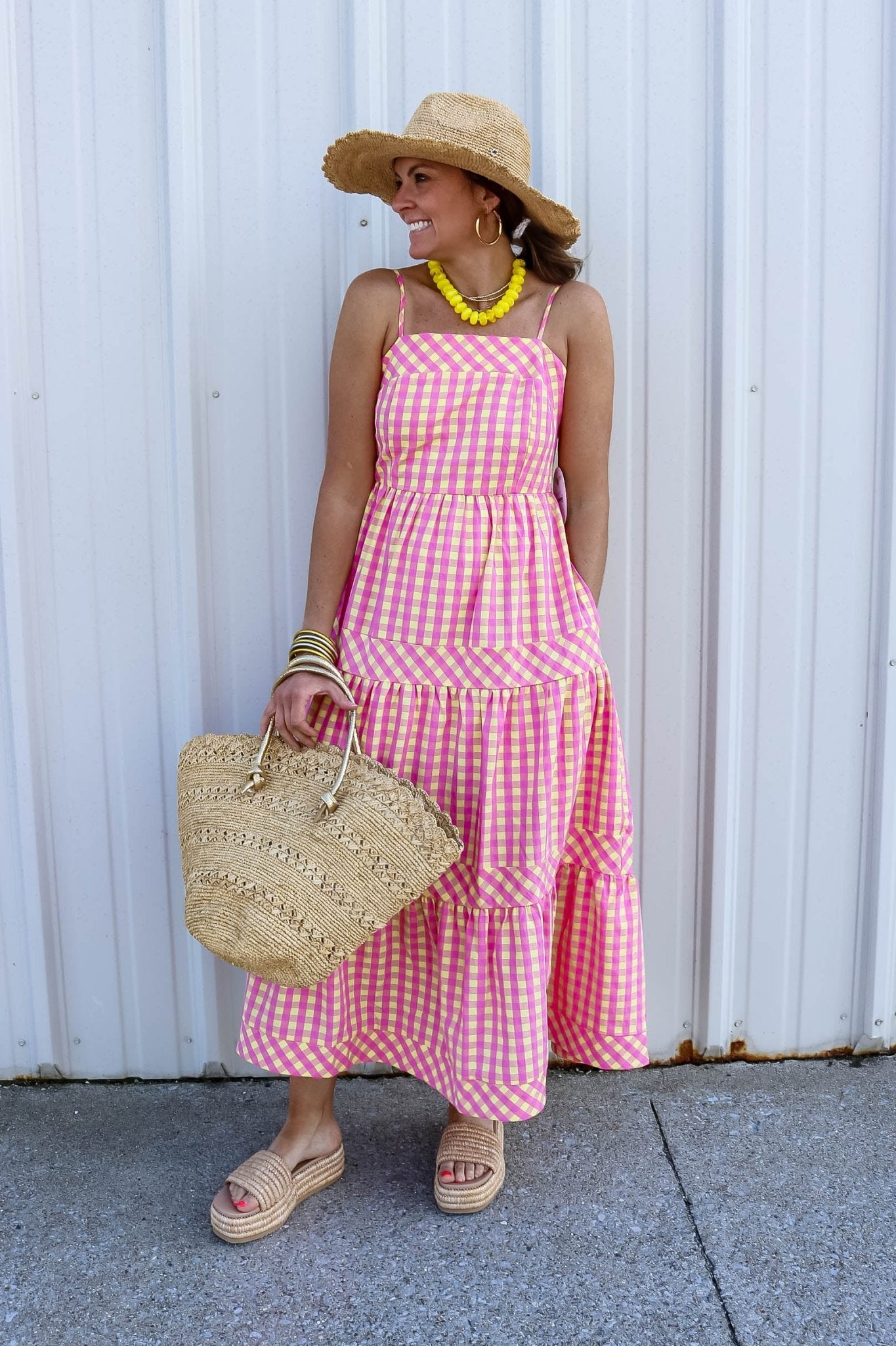 Pink Lemonade Summer Gingham Dress - Olive You BoutiqueOLIVE YOU233238d31873
