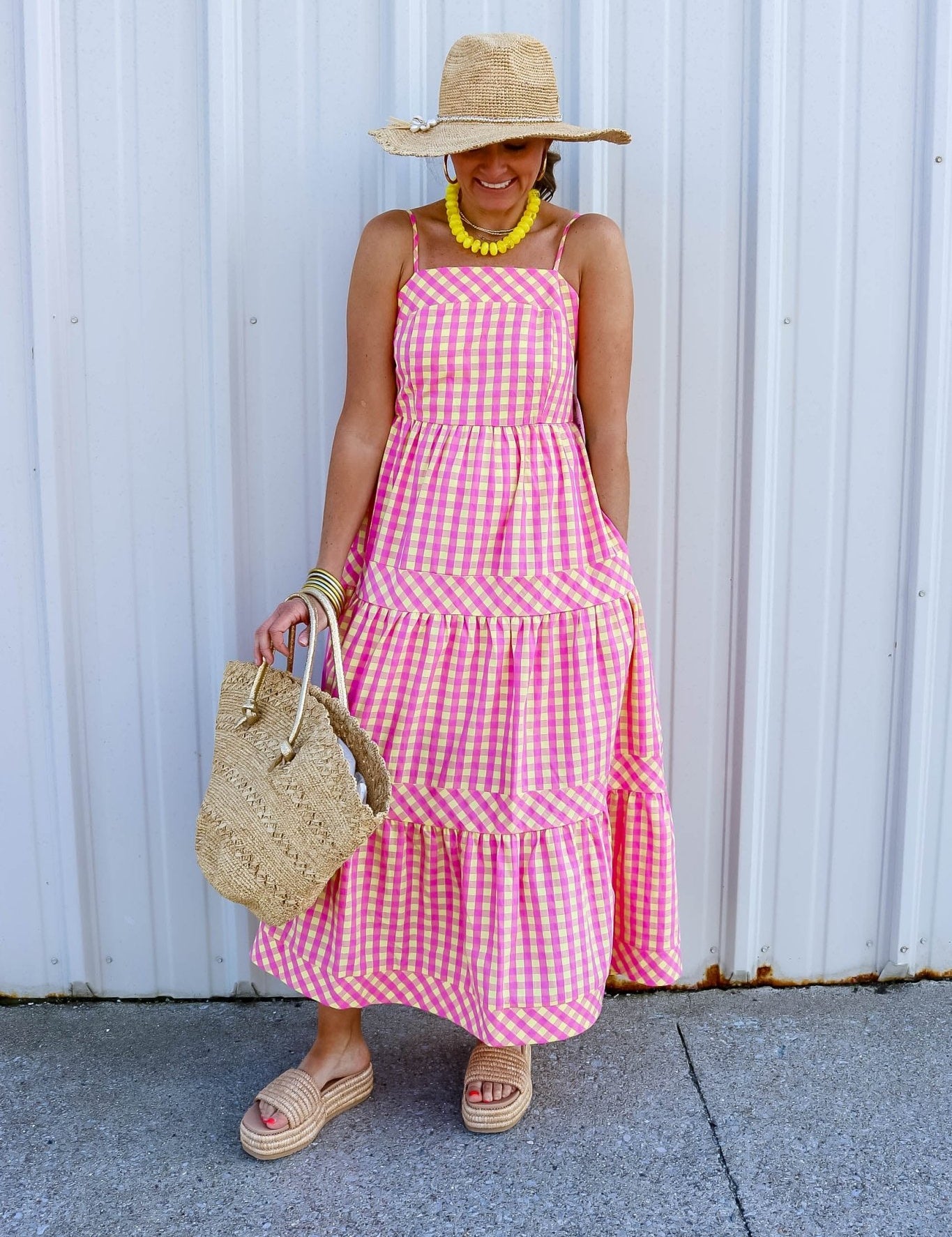 Pink Lemonade Summer Gingham Dress - Olive You BoutiqueOLIVE YOU233238d31873