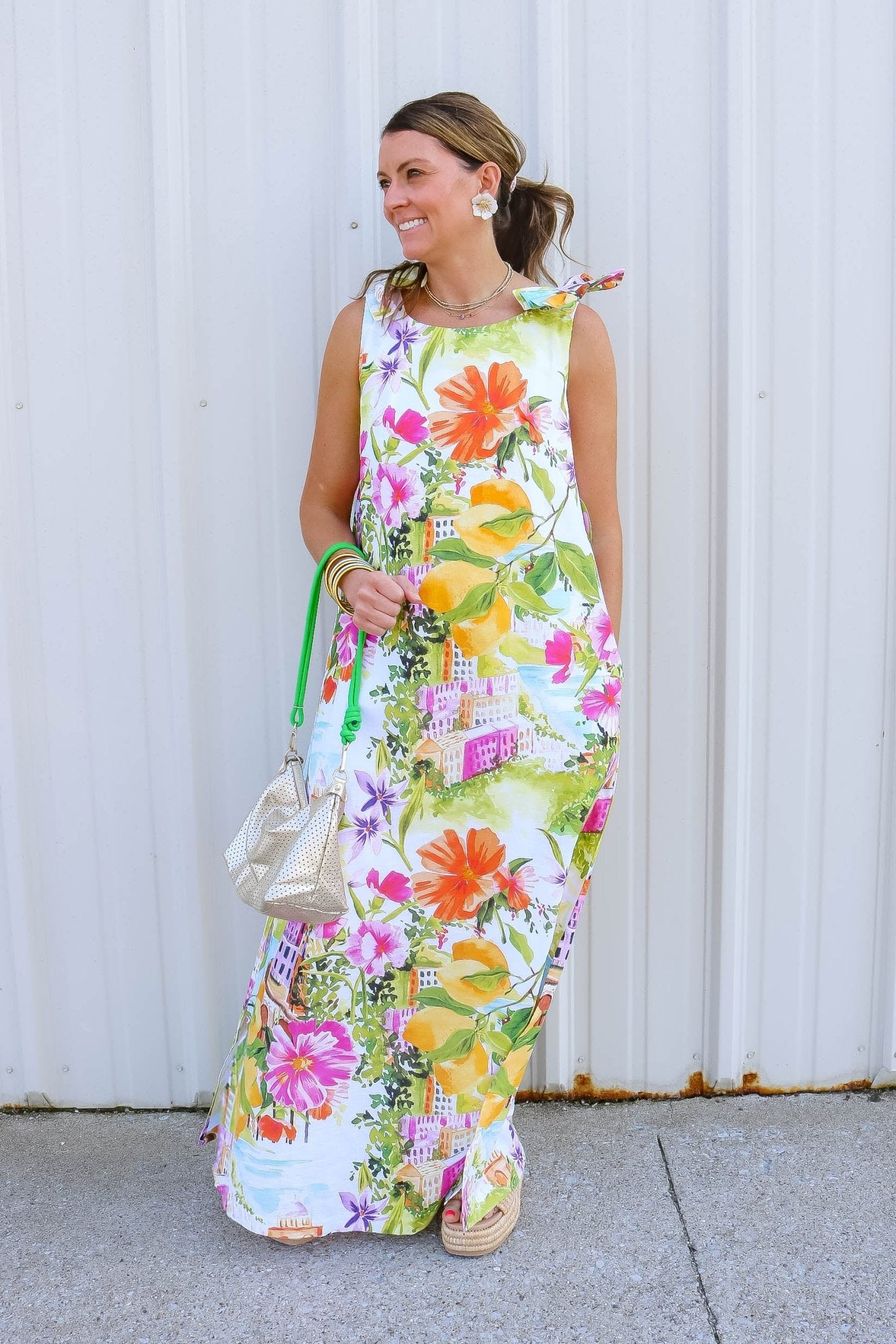 Lucie Sunset Garden Getaway Maxi Dress - Olive You BoutiquePROSPERINA226718PR3164D