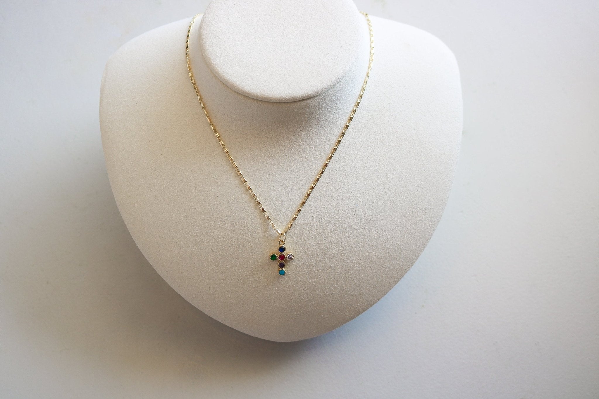 Bubble Cross Necklace - Olive You BoutiqueGemelli233075Bubble Cross Necklace