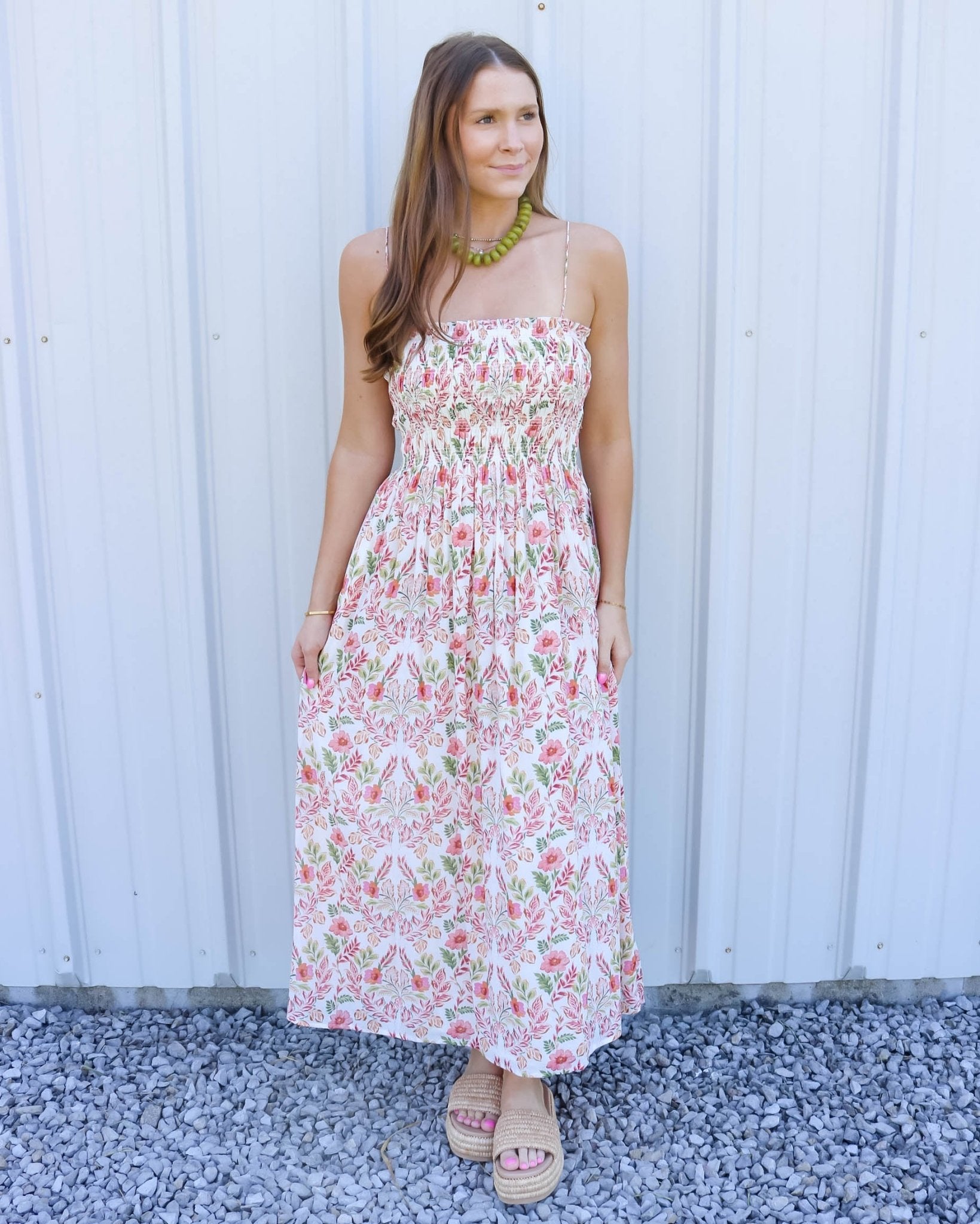 Cornelia Ami Floral Midi Dress - Olive You BoutiqueZ SUPPLY230390ZD262901