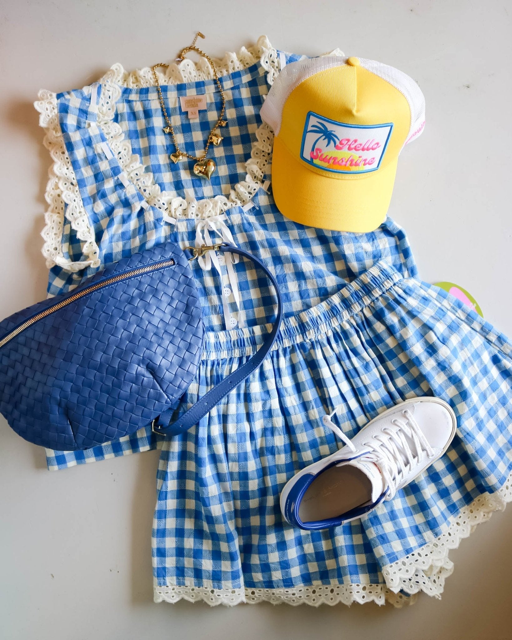 Gingham Birdie Top - Olive You BoutiqueSUNSHINE TIENDA234969TOP-BIR-BG