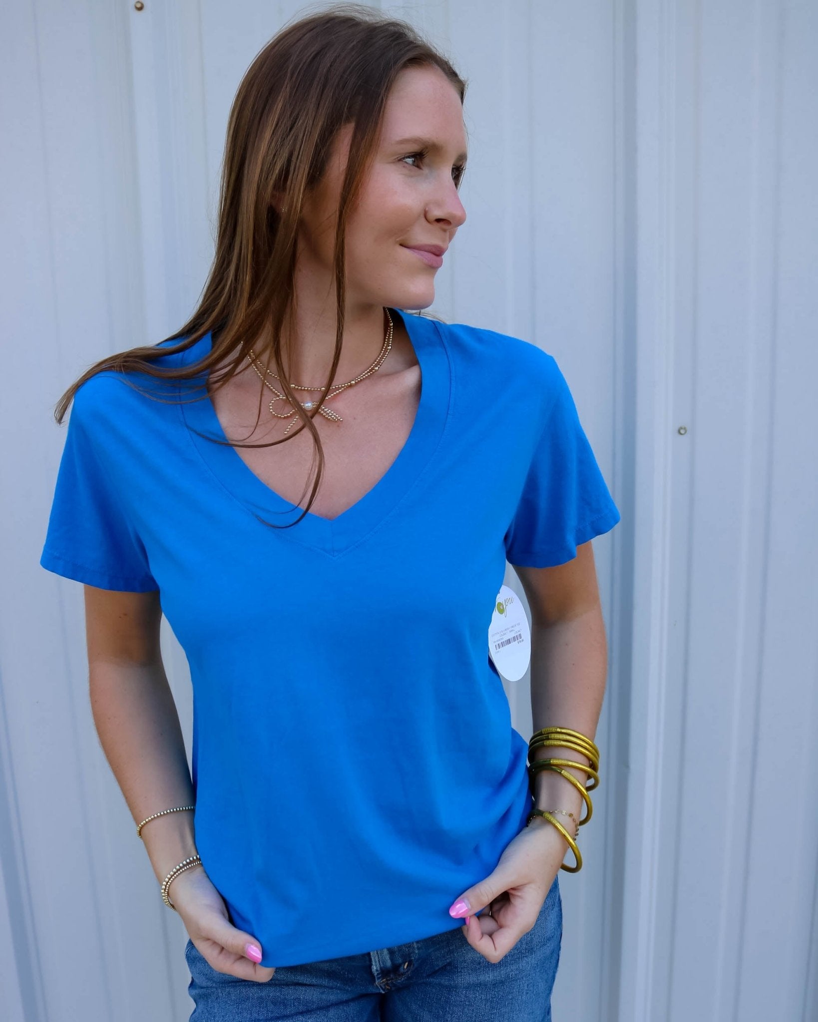Cotton Boxy V-Neck Tee - Olive You BoutiquePERFECT WHITE TEE227844T69-HENDRIX-1