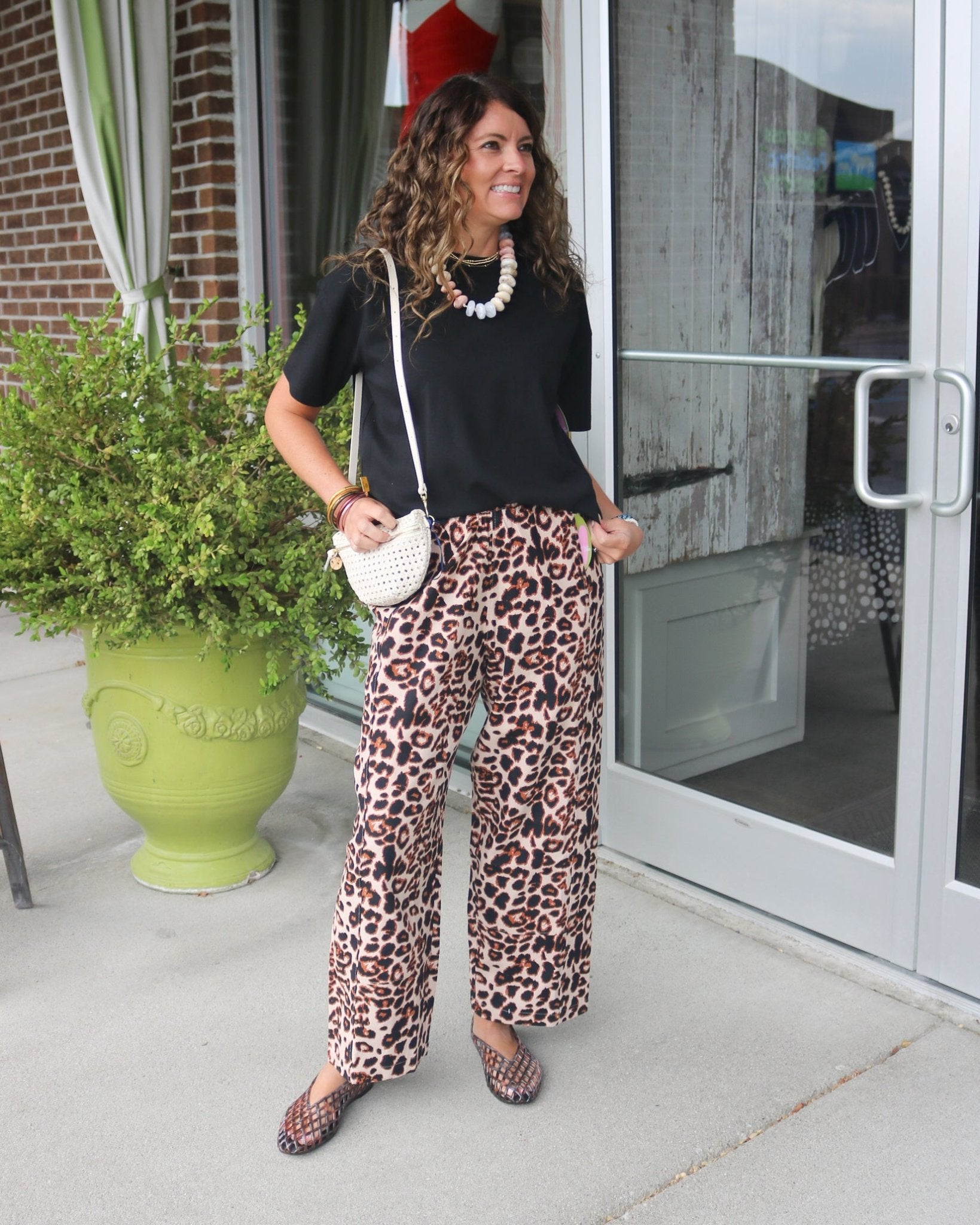Leopard Barrel Leg Pant - Olive You BoutiqueIVY JANE231211-1221141