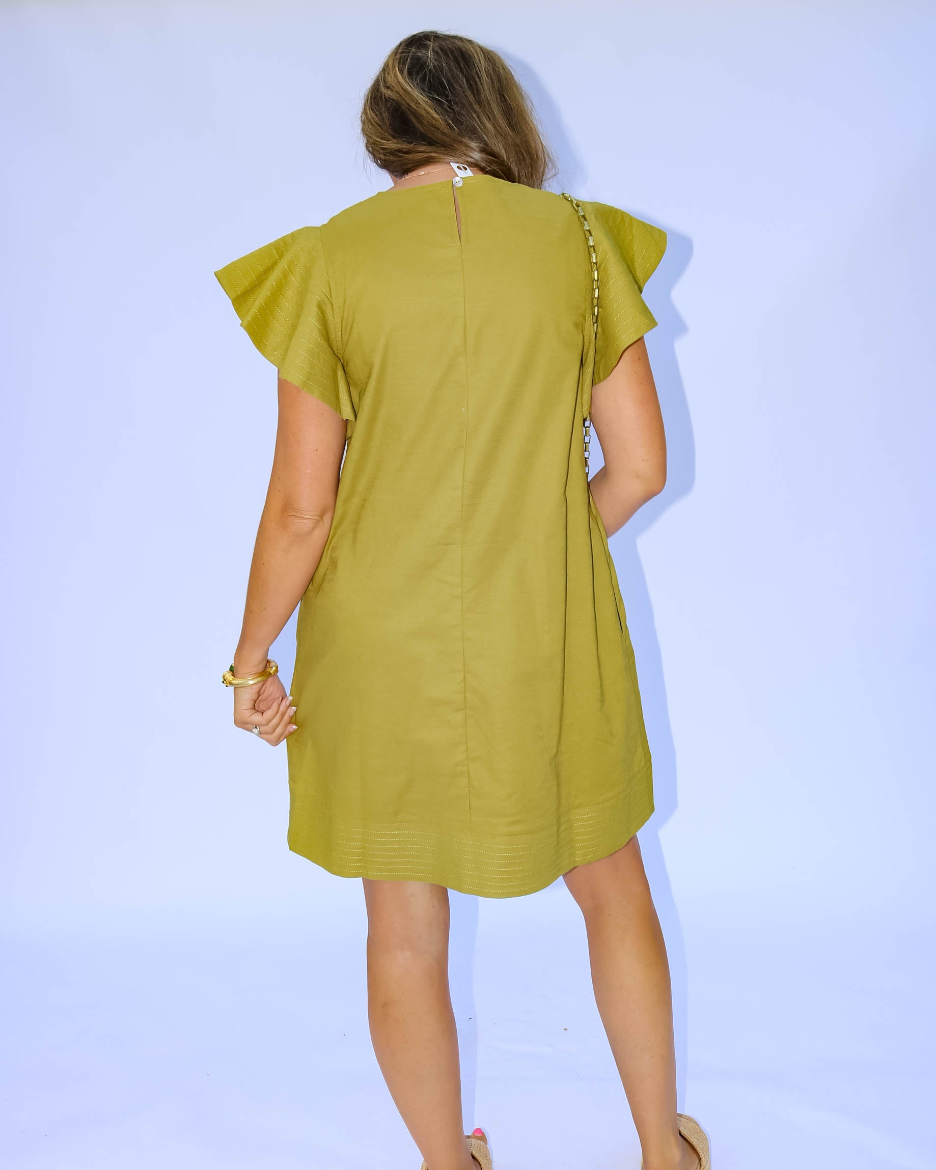 Solid Olive Martini Dress