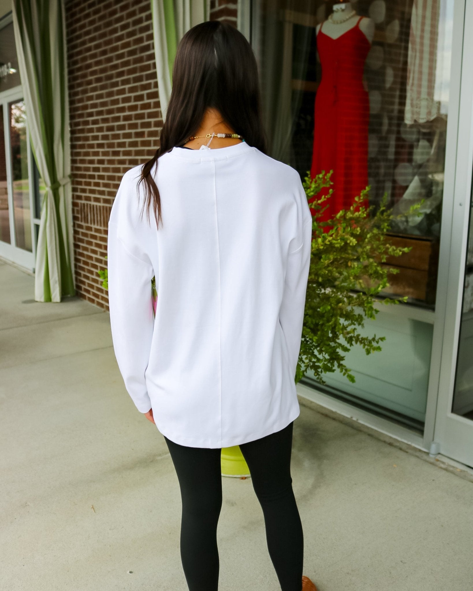 Oversized Long Sleeve Heavy Cotton Tee - Olive You BoutiquePERFECT WHITE TEE232878T401-claire