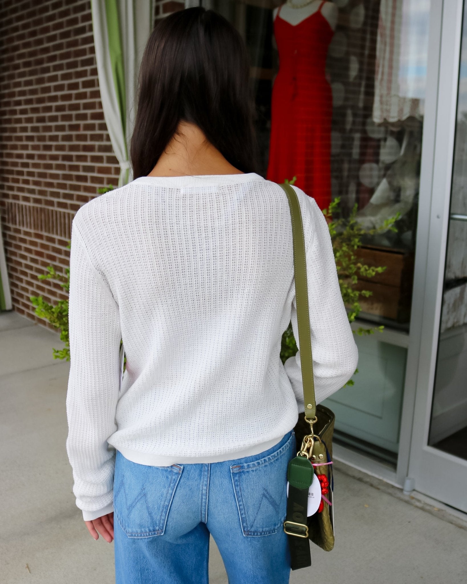Pointelle Button Down Sweater Cardigan