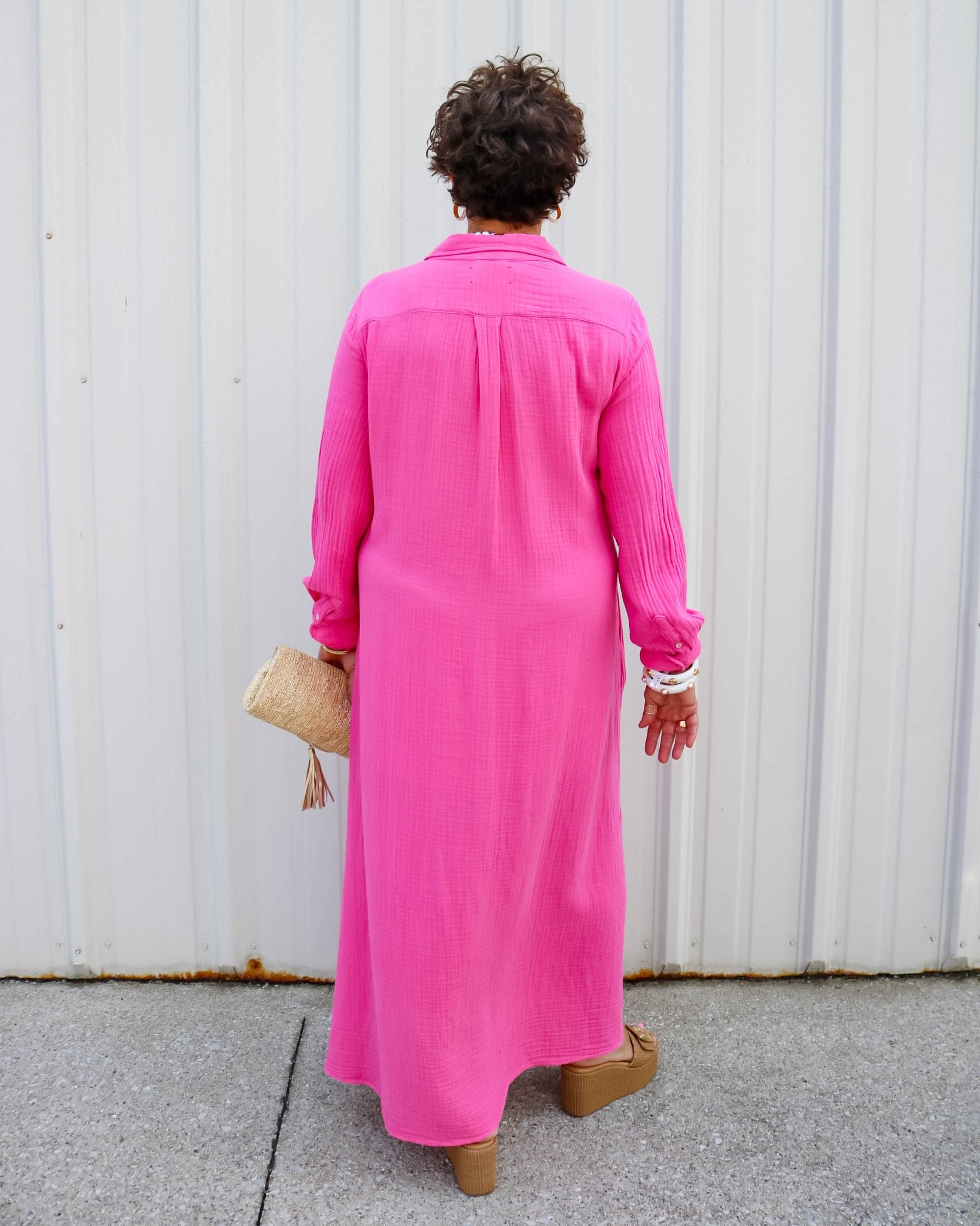 Boden Gauze Dress S / PINK SUNRISE