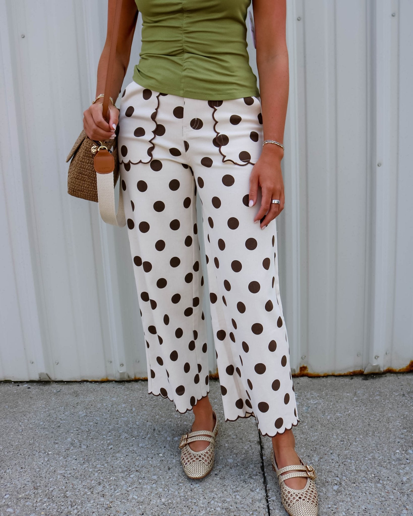 Dotted Scalloped Pants - Olive You BoutiqueOLIVE YOU235547P31642