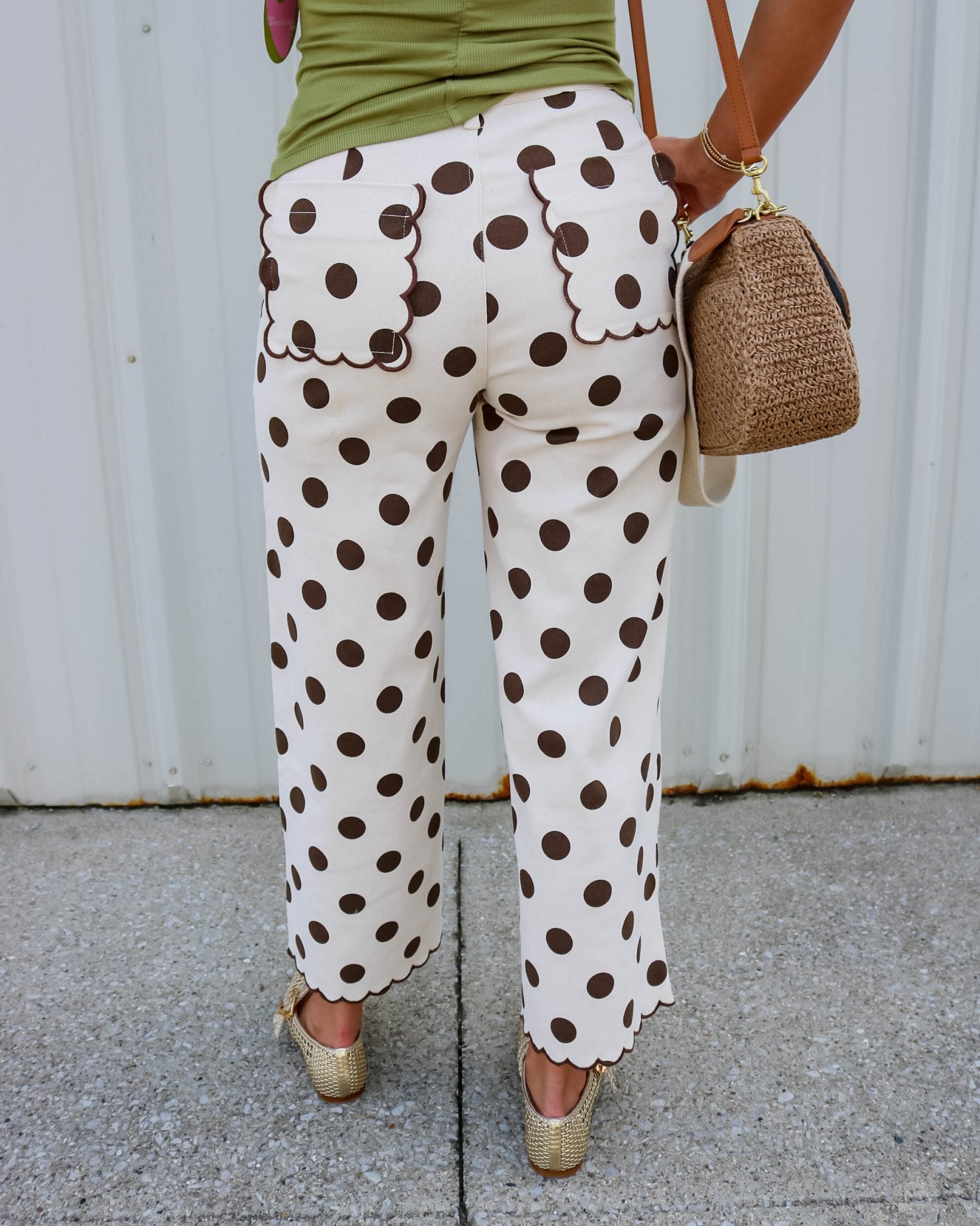 Dotted Scalloped Pants - Olive You BoutiqueOLIVE YOU235547P31642