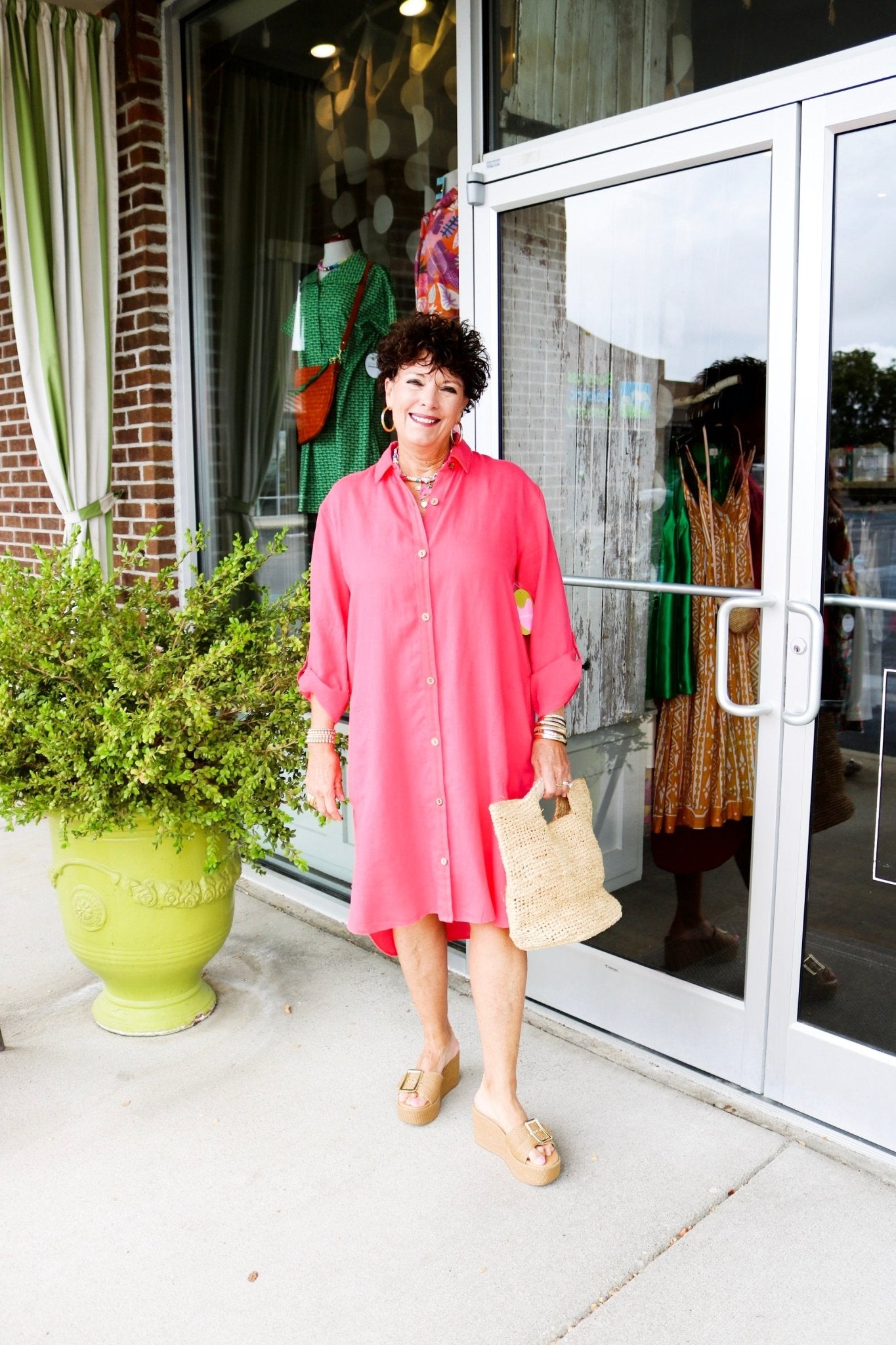 Linen Shirt Dress - Olive You BoutiqueESCAPE BY HABITAT23083283124