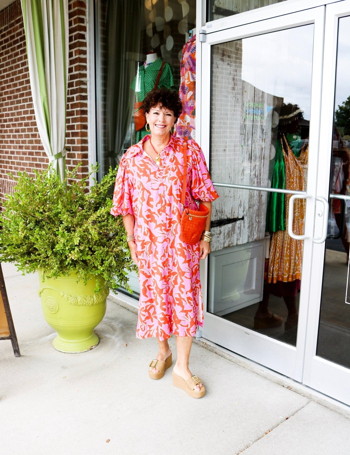Midi Pouf Sleeve Floral Dress - Olive You BoutiqueUNCLE FRANK23118872663