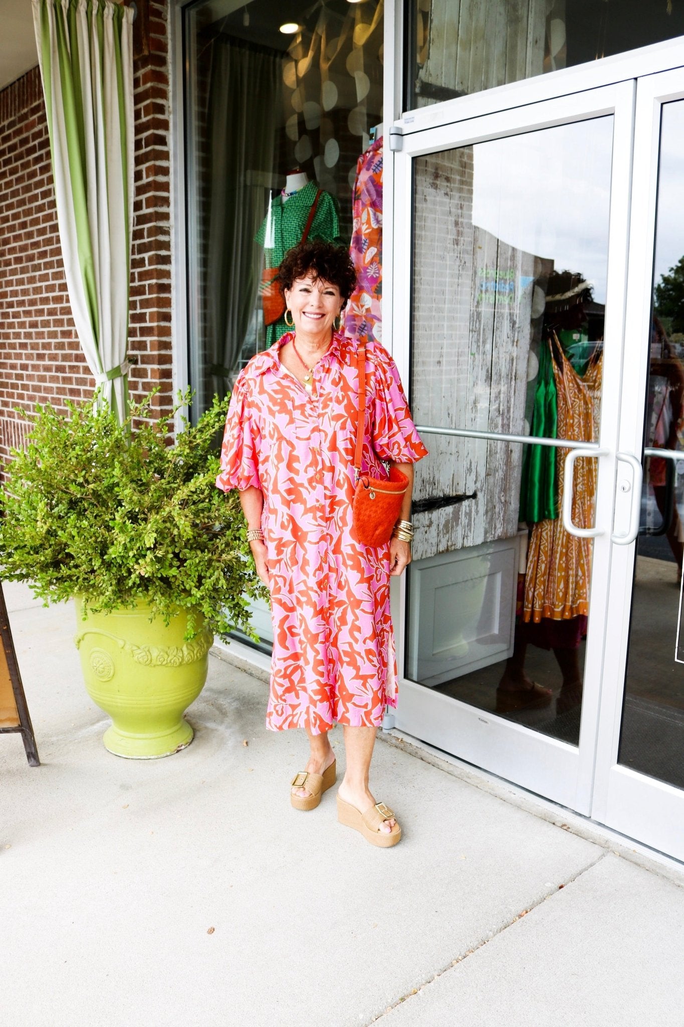 Midi Pouf Sleeve Floral Dress - Olive You BoutiqueUNCLE FRANK23118872663