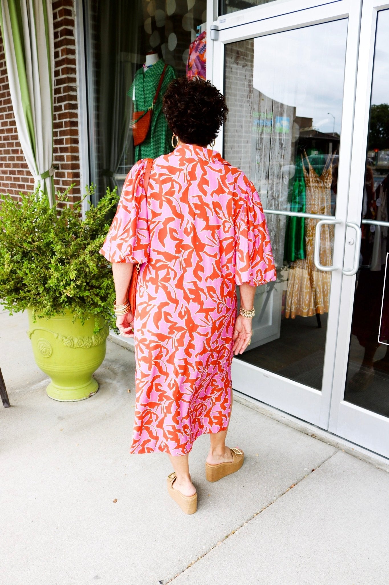 Midi Pouf Sleeve Floral Dress - Olive You BoutiqueUNCLE FRANK23118872663