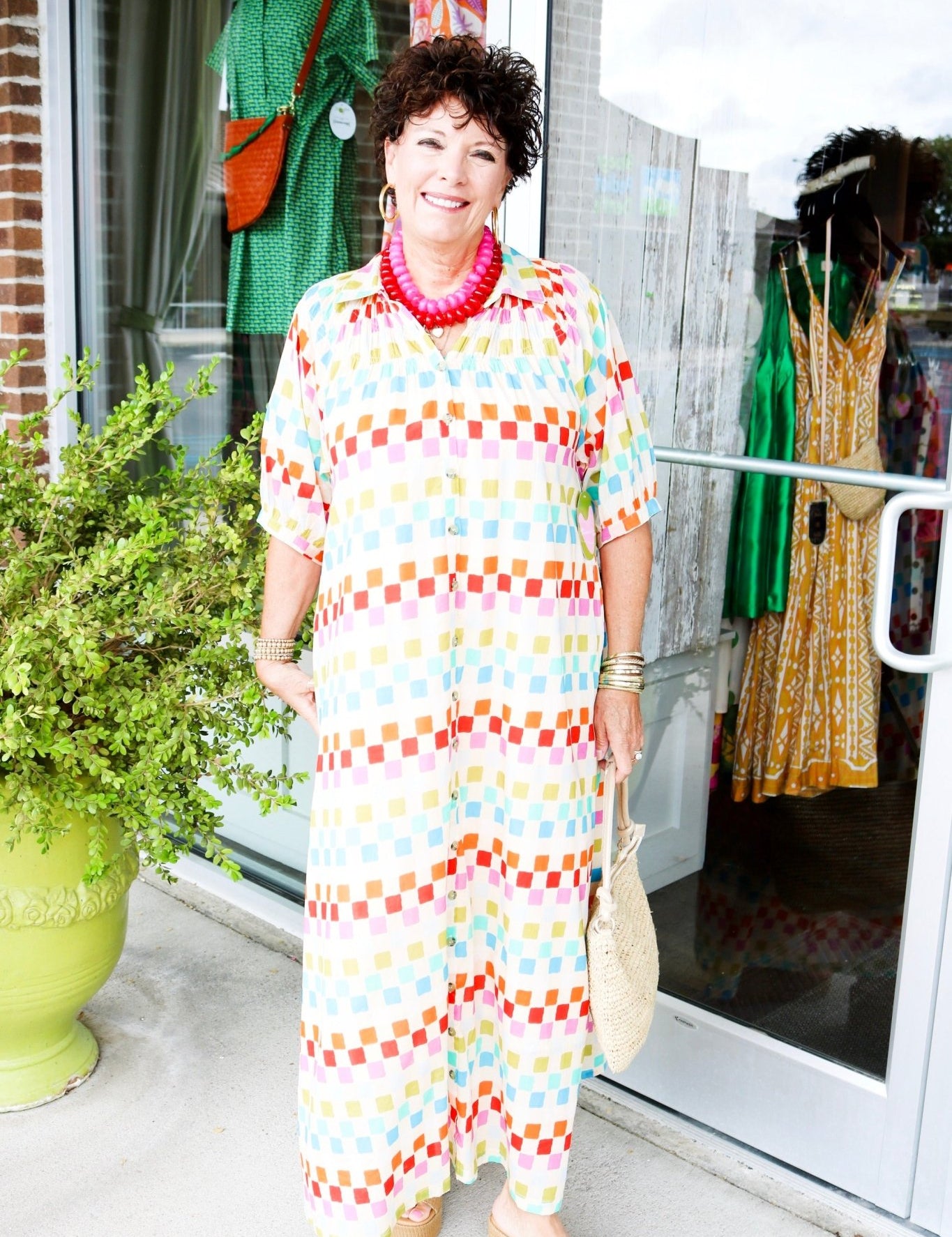 Geo Oasis Dress - Olive You BoutiqueSUNSHINE TIENDA234975DRE-OAS-PG