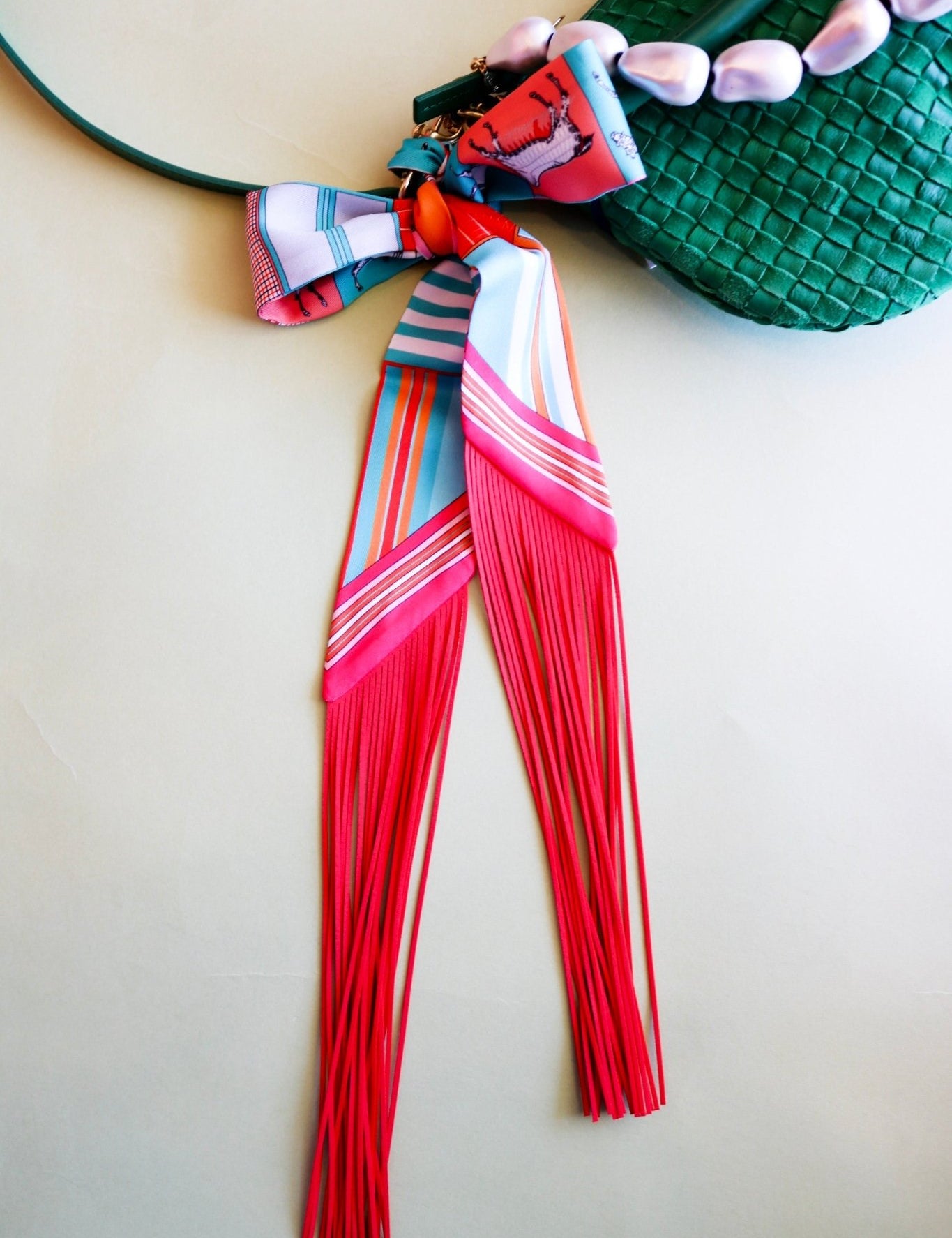 Frilly Scarf - Turquoise/Coral Horse - Olive You BoutiqueGemelli235720Frilly Scarf - Turquoise/Coral Horse