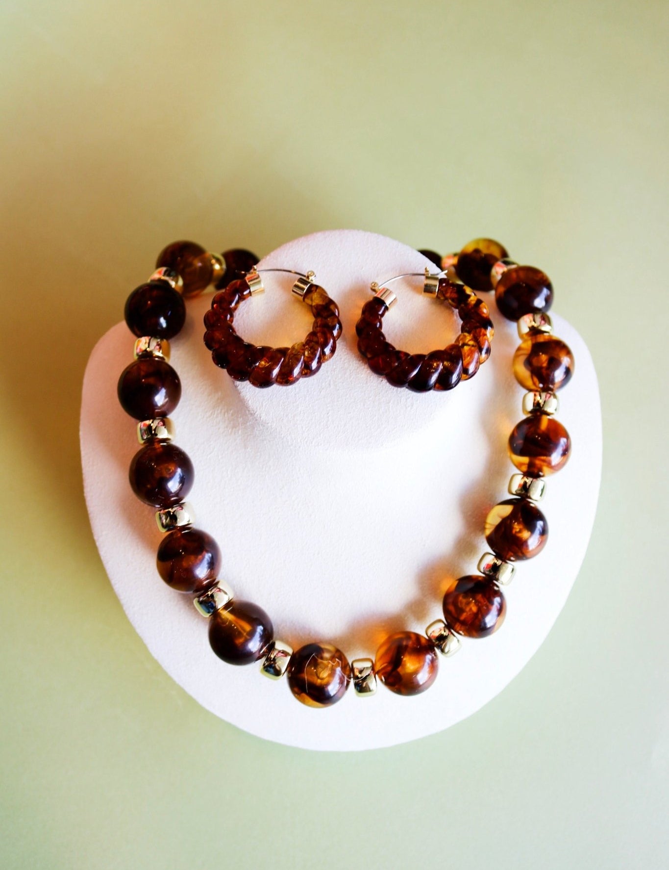 Jessica Beaded Necklace - Tortoise - Olive You BoutiqueGemelli235709Jessica - Tortoise