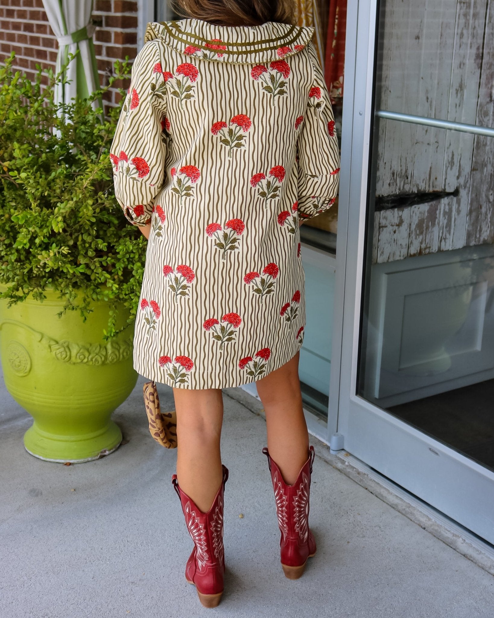 Wavy Stripe Quinn Dress - Olive You BoutiqueSUNSHINE TIENDA236049DRE-QIN-AV