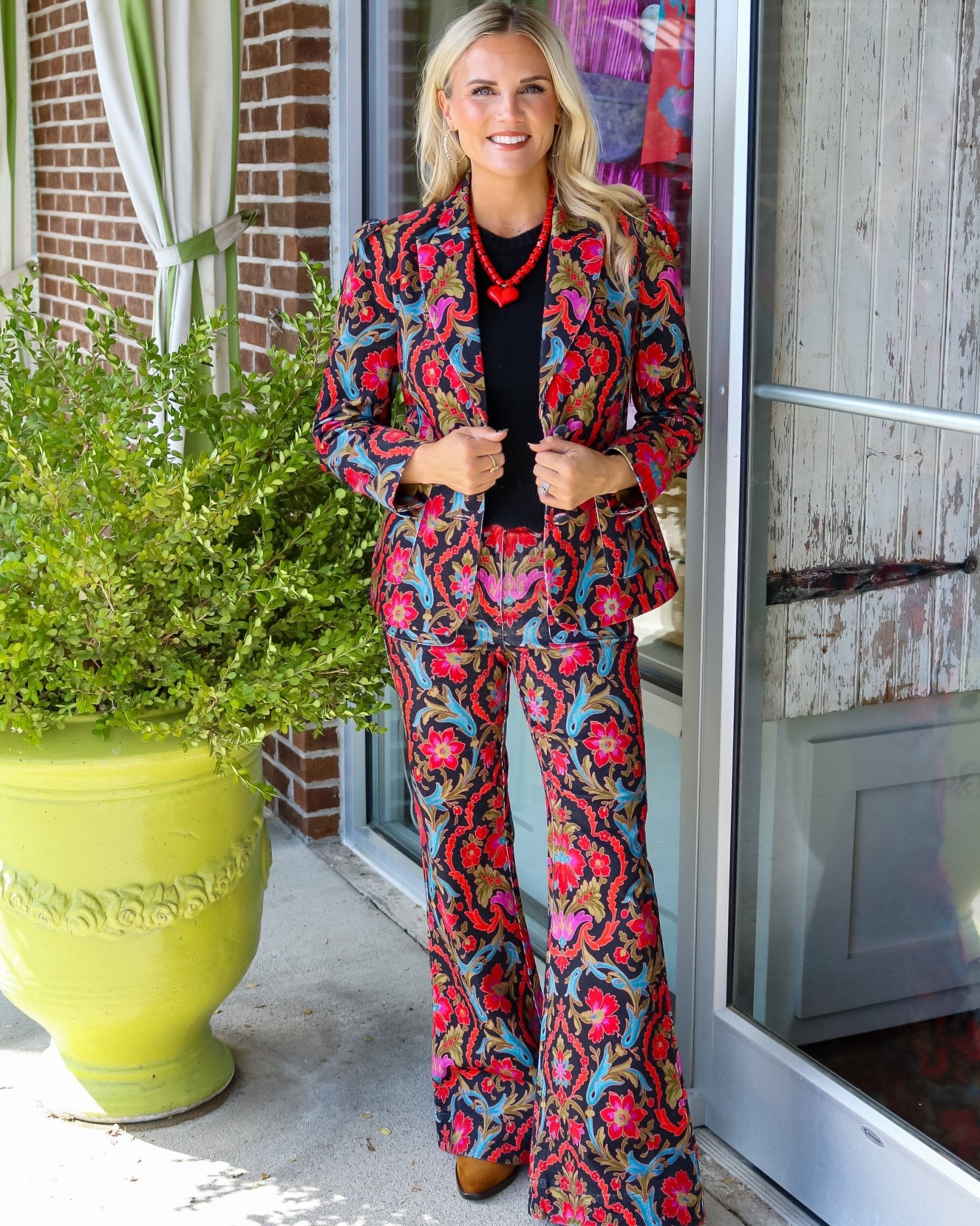 Elizabeth Damask Blazer - Olive You BoutiqueELIZABETH JAMES THE LABEL233266416338