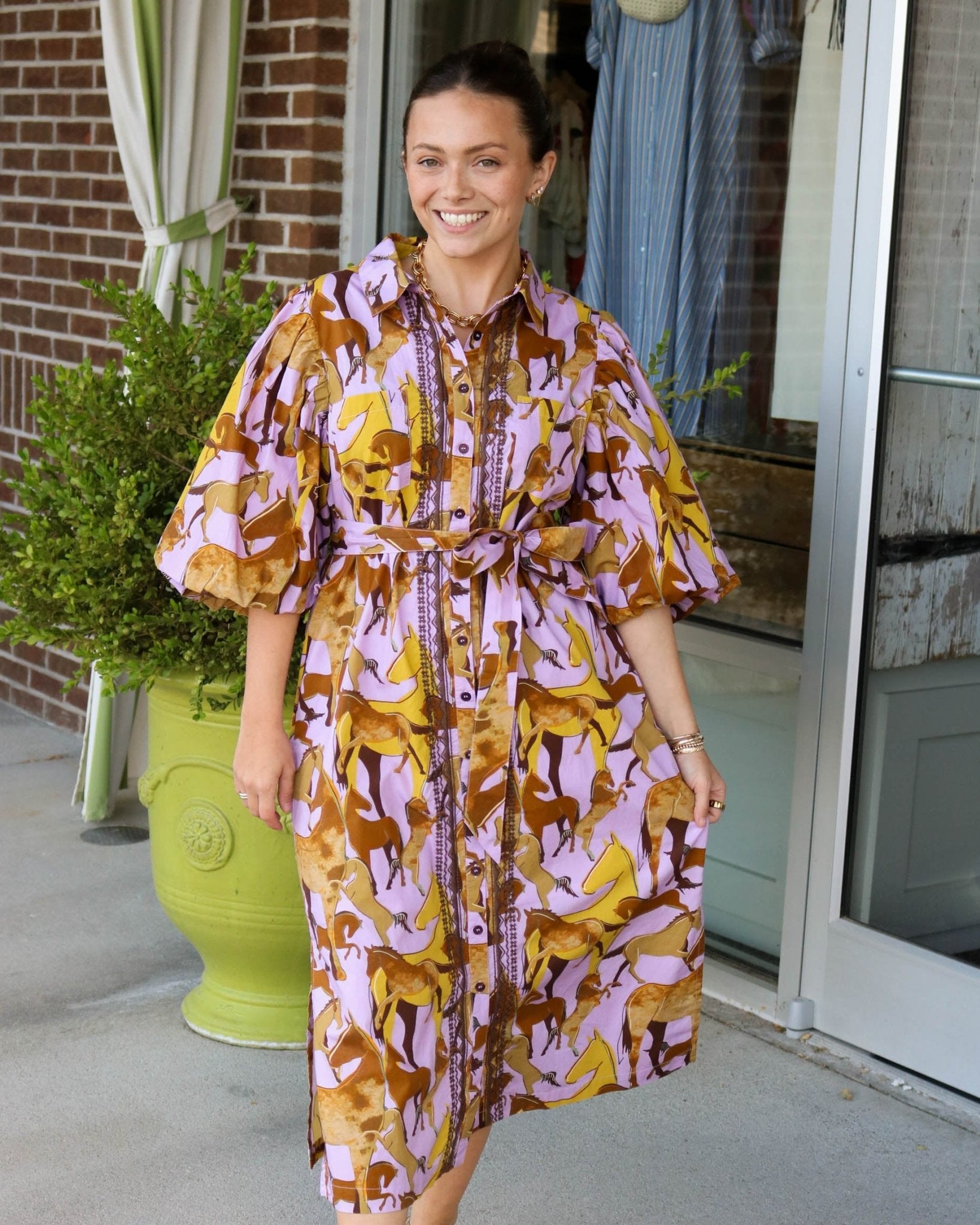 Horsing Around Midi Dress - Olive You BoutiqueUNCLE FRANK23119672686