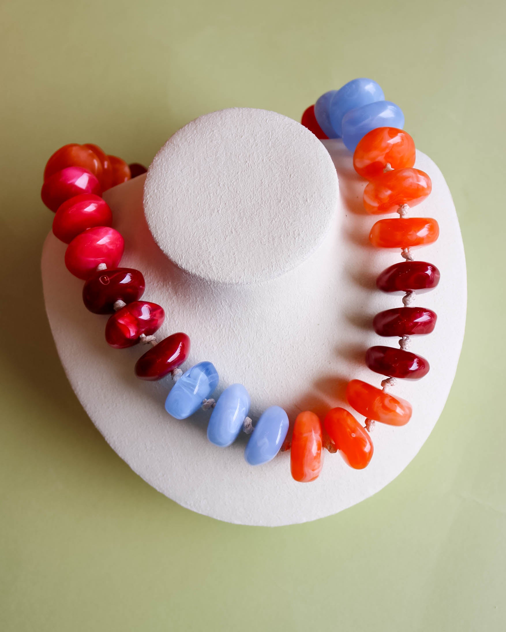 Delray Necklace - Maroon/Orange - Olive You BoutiqueGemelli235810Delray - Maroon/Orange