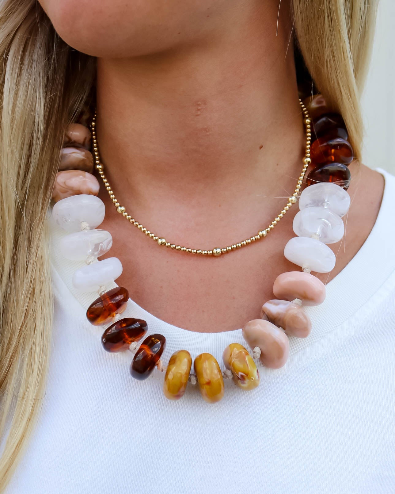 Delray Necklace - Tan/Tort - Olive You BoutiqueGemelli235813Delray - Tan/Tort