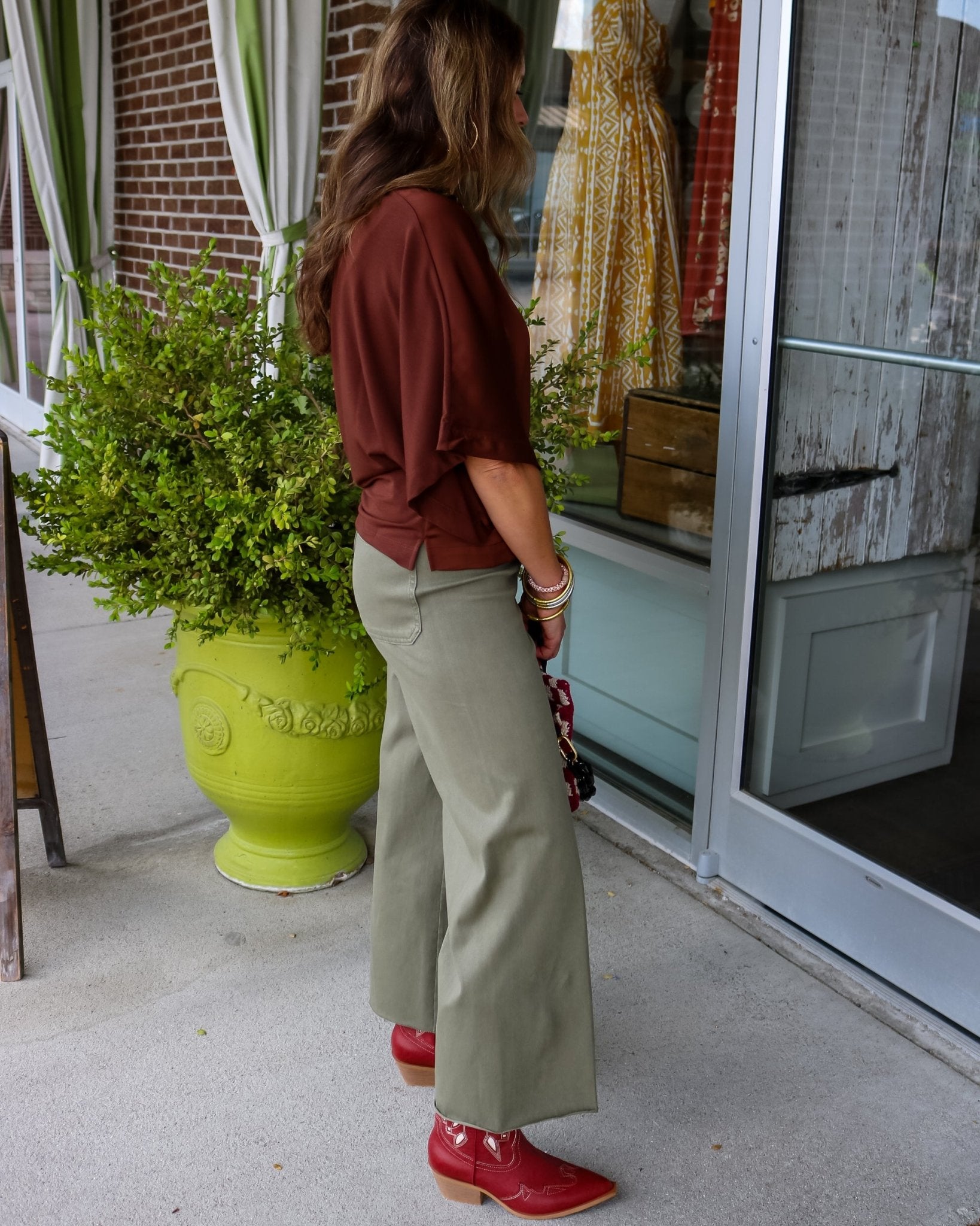Ginger Mix-Media Dolman Tee - Olive You BoutiqueLysse23363621-3939-M4