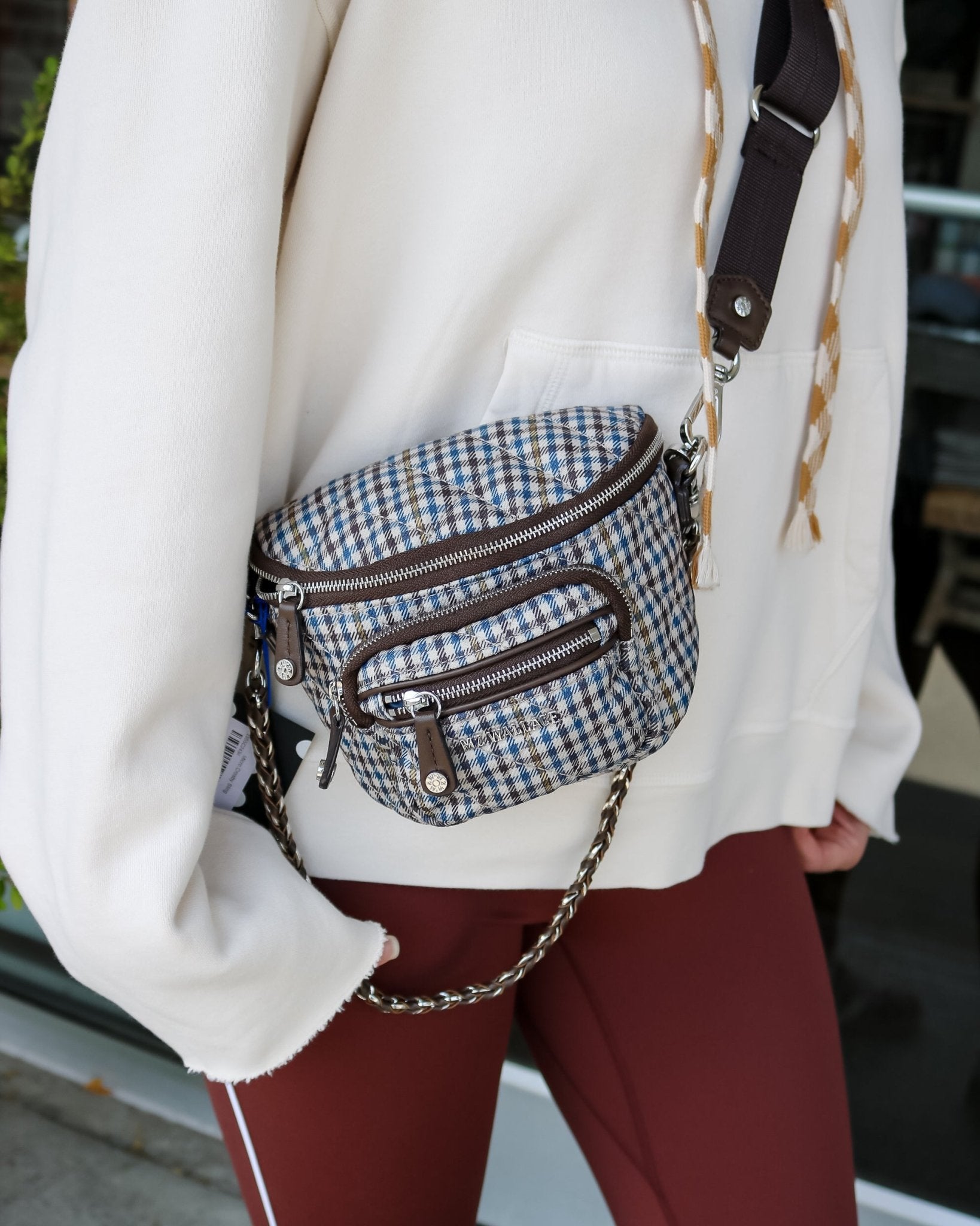 Micro Crosby Sling - Heritage Check - Olive You BoutiqueMZ WALLACE2318951555C2434
